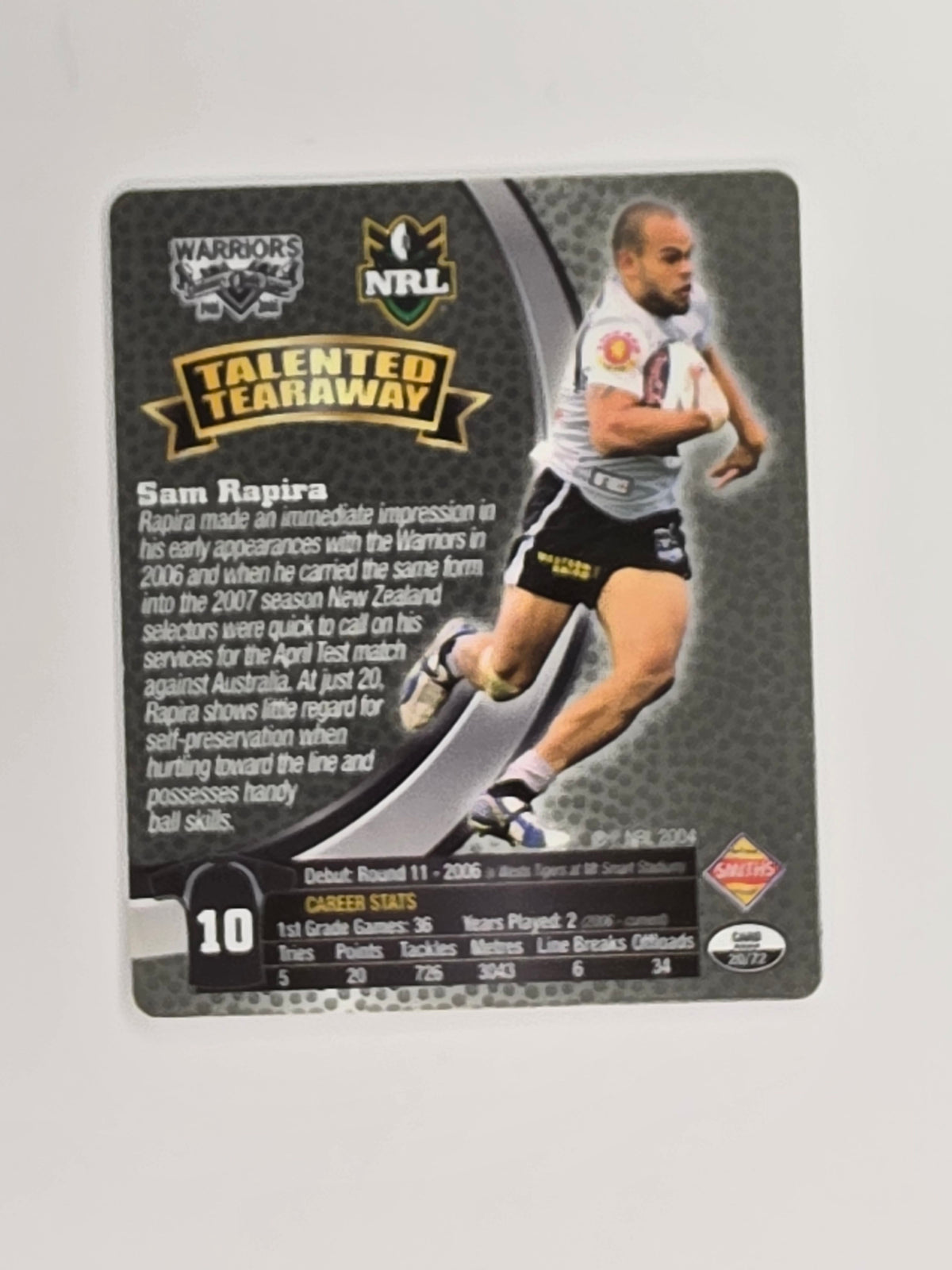 NRL 2008 Footy Legends | #020 Sam Rapira | New Zealand Warriors