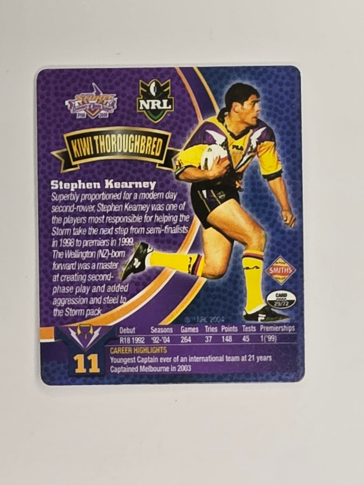 NRL 2008 Footy Legends | #029 Stephen Kearney | Melbourne Storm