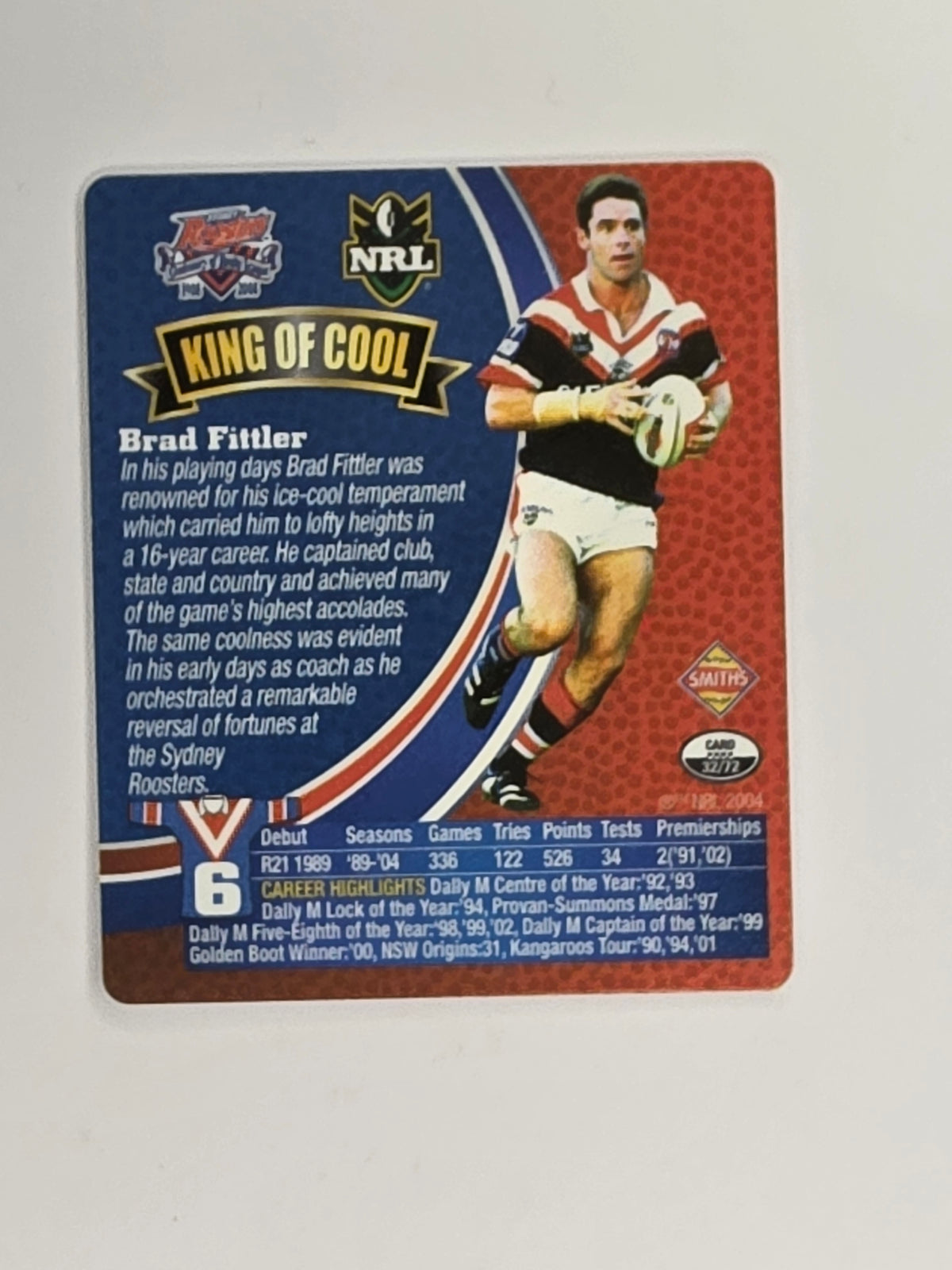 NRL 2008 Footy Legends | #032 Brad Fittler | Sydney Roosters
