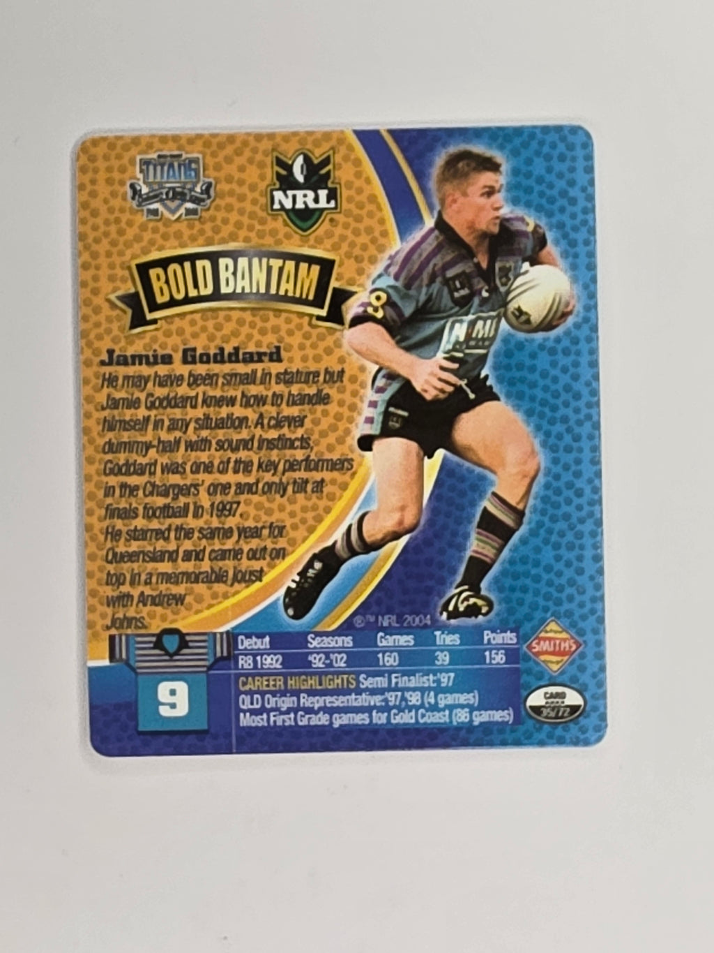 NRL 2008 Footy Legends | #035 Jamie Goddard | Gold Coast Seagulls