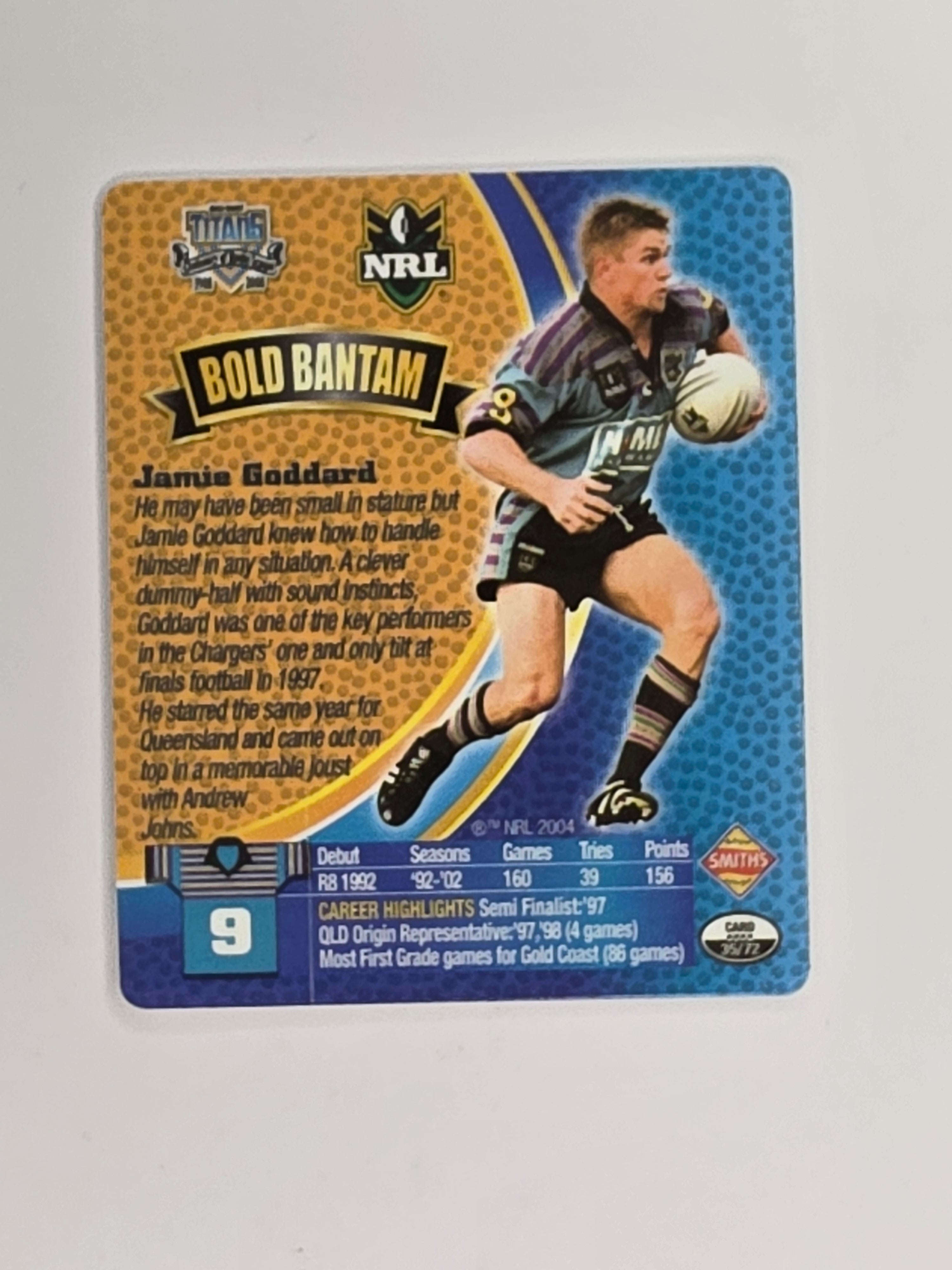 NRL 2008 Footy Legends | #035 Jamie Goddard | Gold Coast Seagulls
