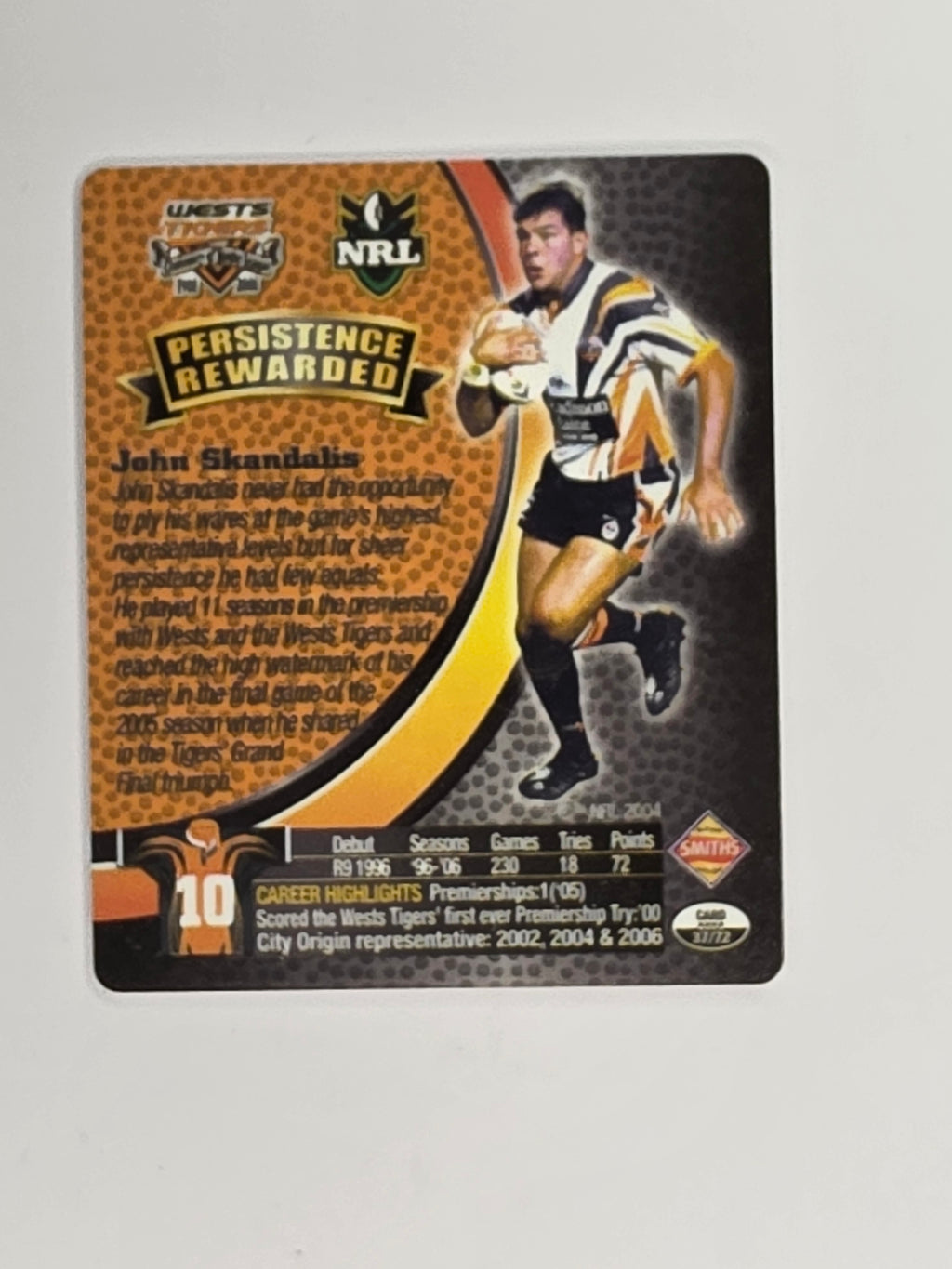 NRL 2008 Footy Legends | #037 John Skandalis | Wests Tigers