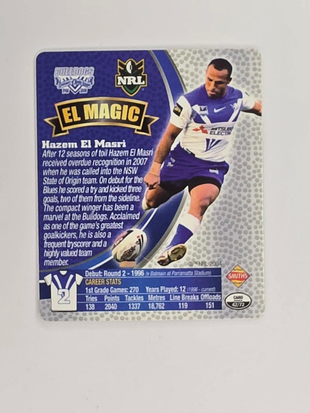 NRL 2008 Footy Legends | #042 Hazem El Masri | Canterbury Bankstown Bulldogs