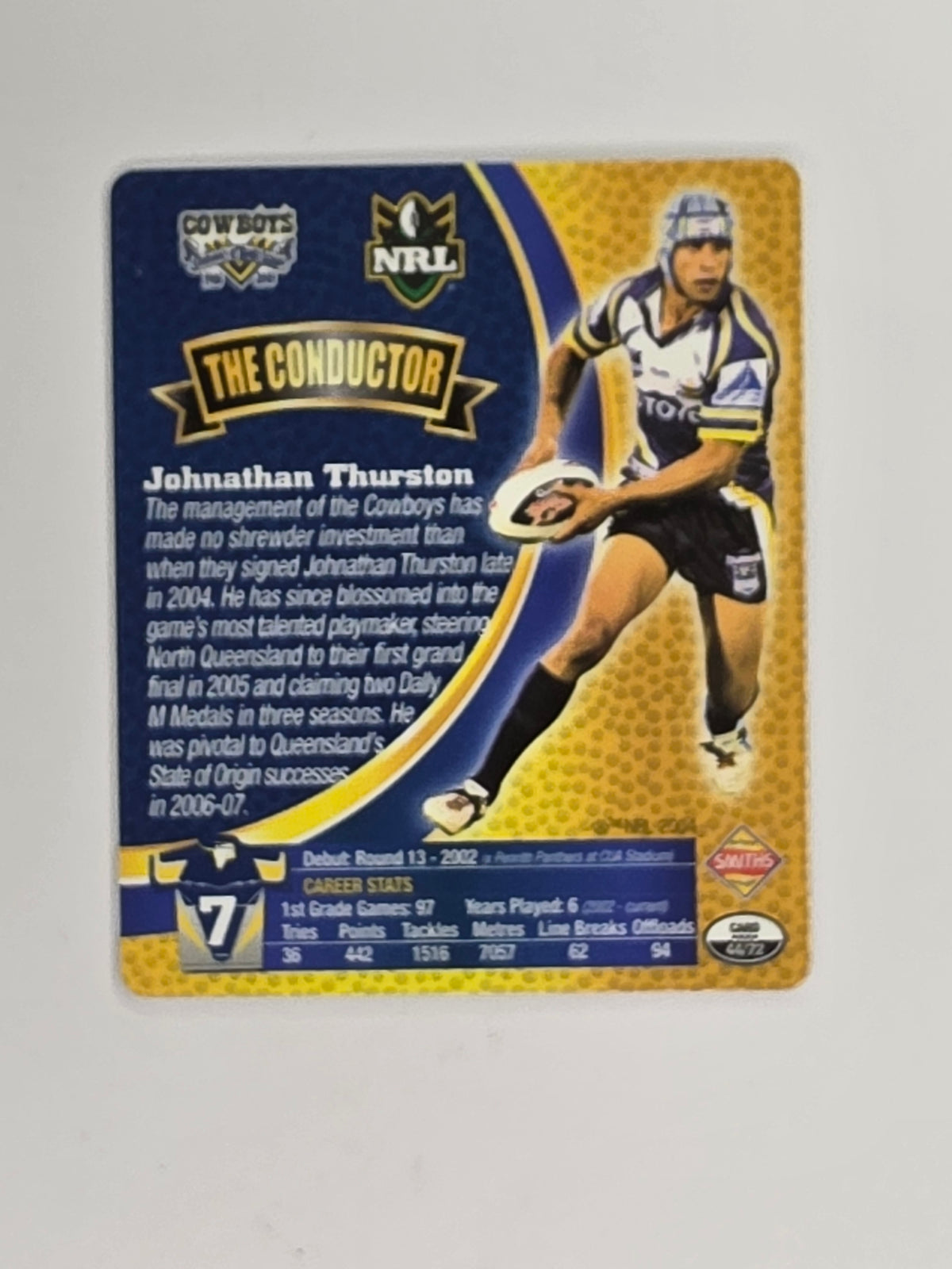 NRL 2008 Footy Legends | #044 Johnathan Thurston | North Queensland Cowboys