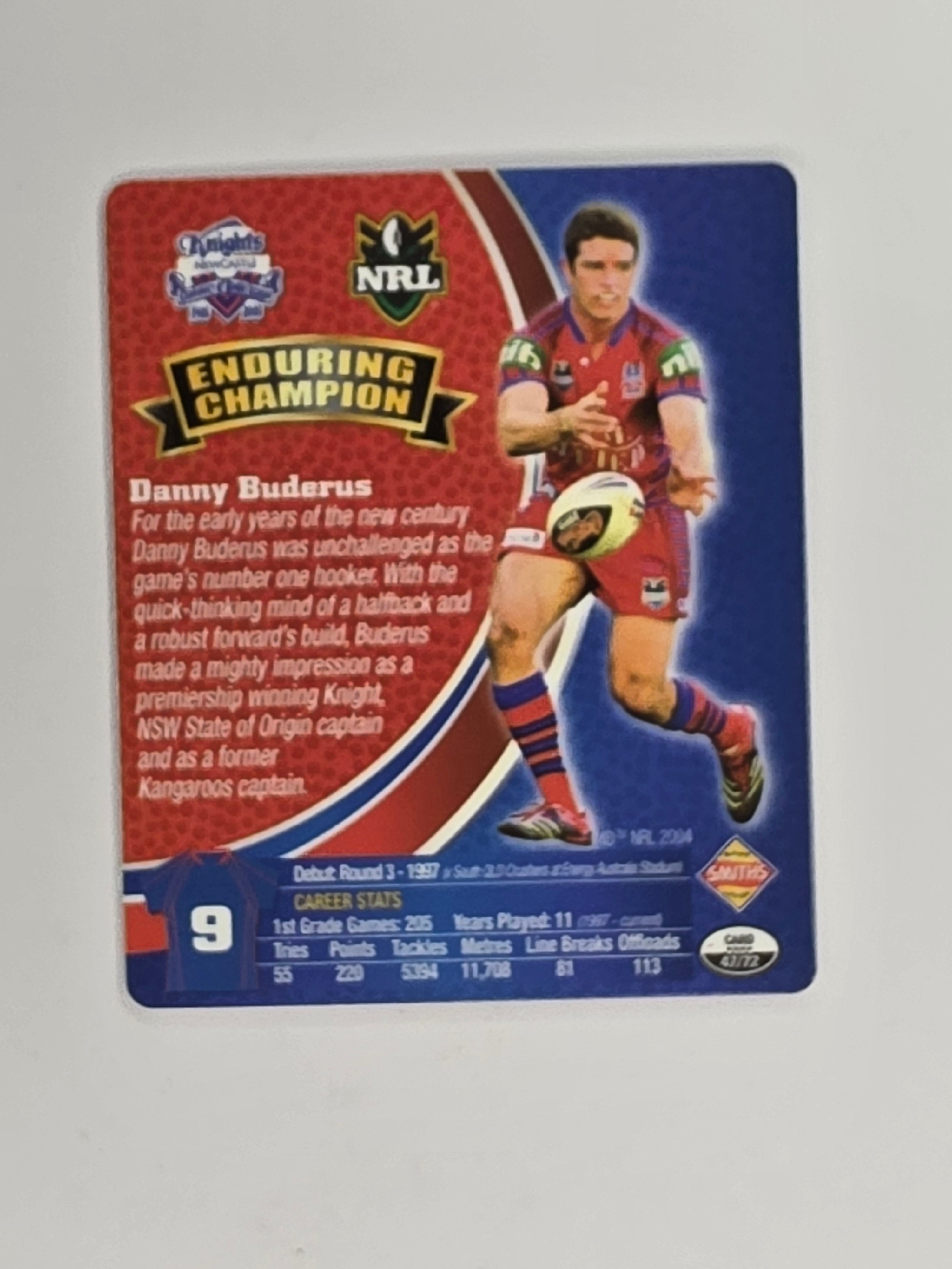 NRL 2008 Footy Legends | #047 Danny Buderus | Newcastle Knights