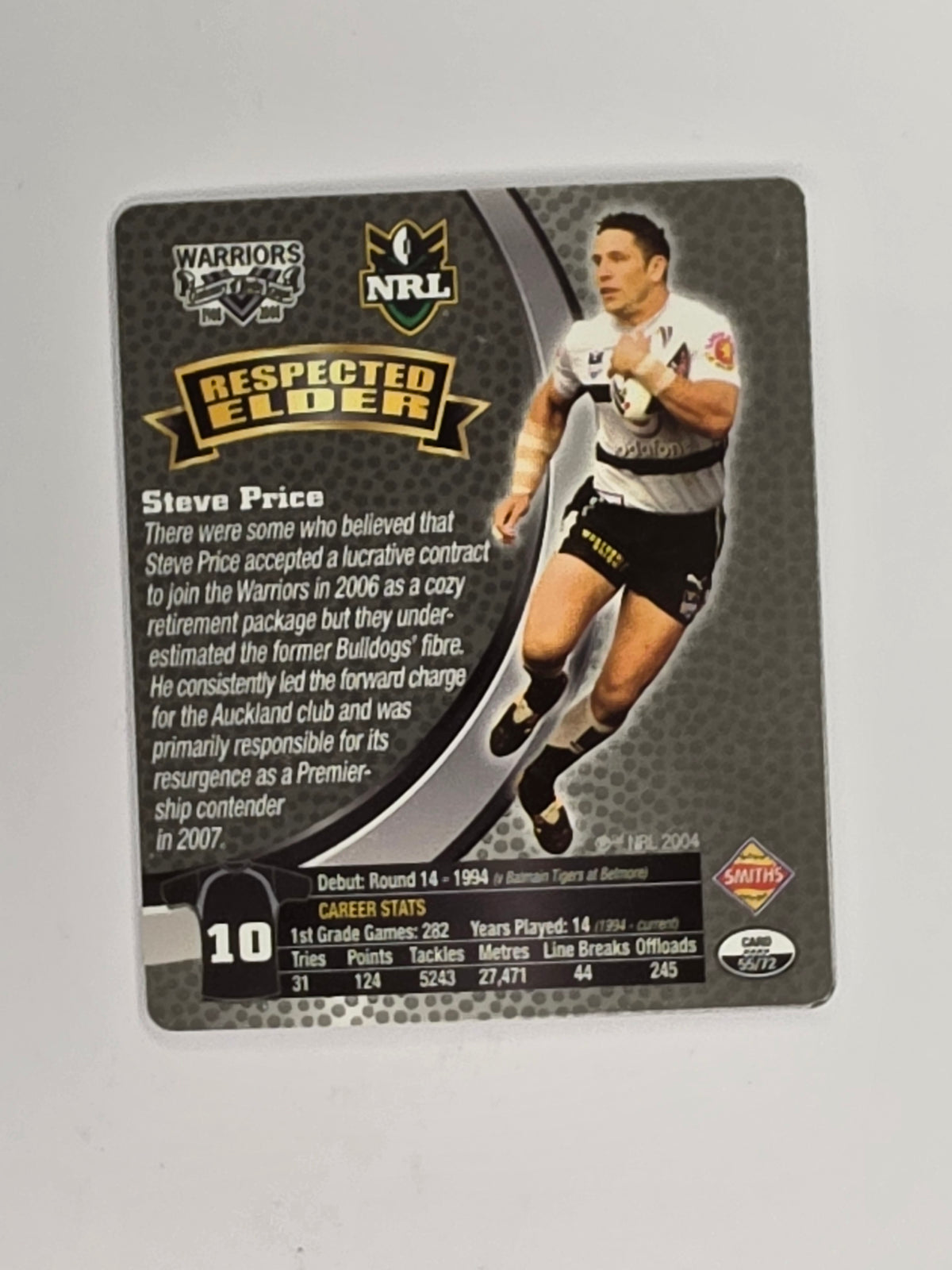 NRL 2008 Footy Legends | #055 Steve Price | New Zealand Warriors