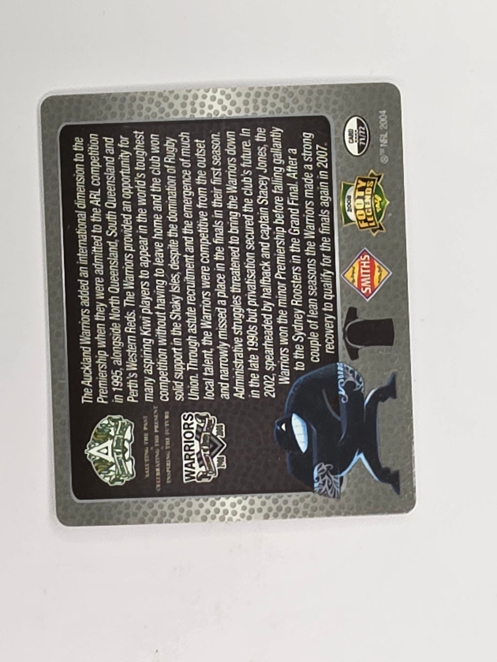 NRL 2008 Footy Legends | #071 New Zealand Warriors Club Legends