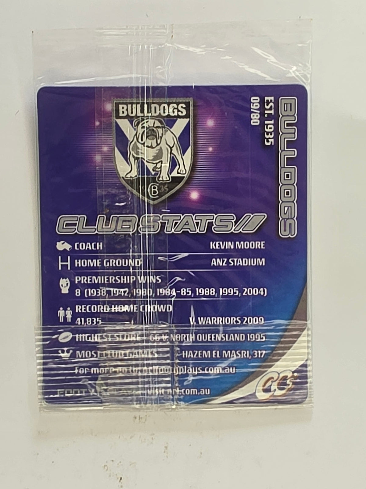 NRL 2010 Footy Plays | #009 Canterbury Bankstown Bulldogs Logo | Canterbury Bankstown Bulldogs