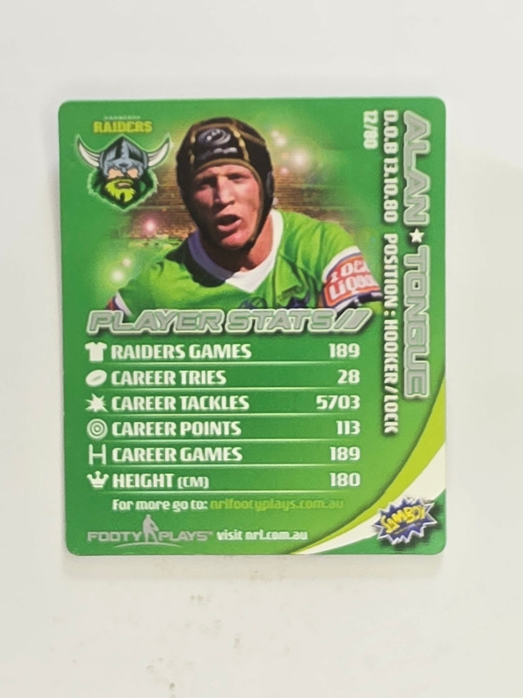 NRL 2010 Footy Plays | #012 Alan Tongue | Canberra Raiders