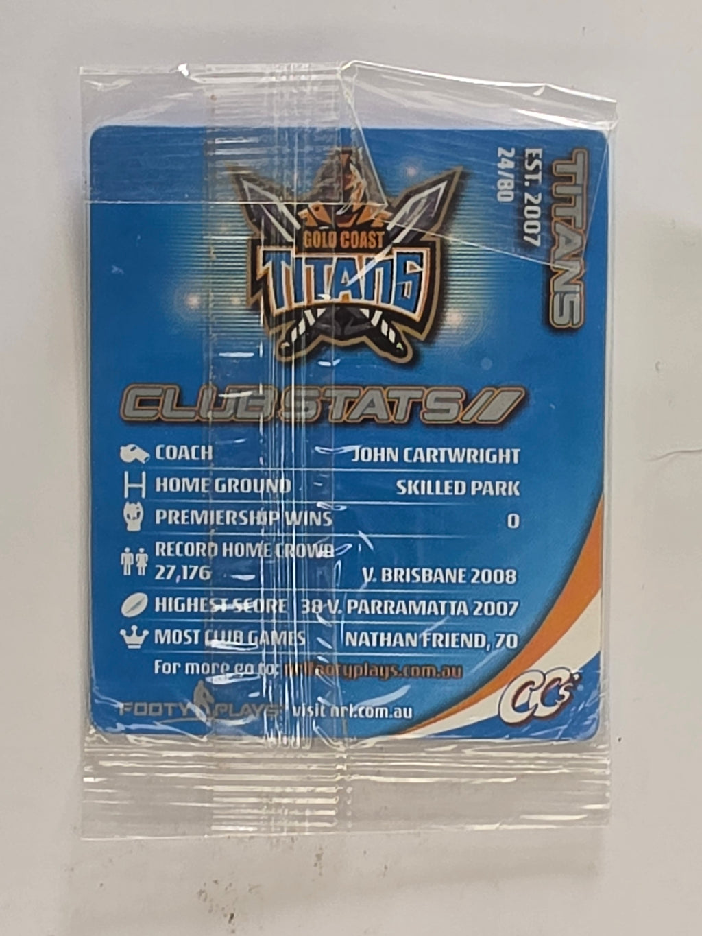 NRL 2010 Footy Plays | #024 Gold Coast Titans Logo | Gold Coast Titans