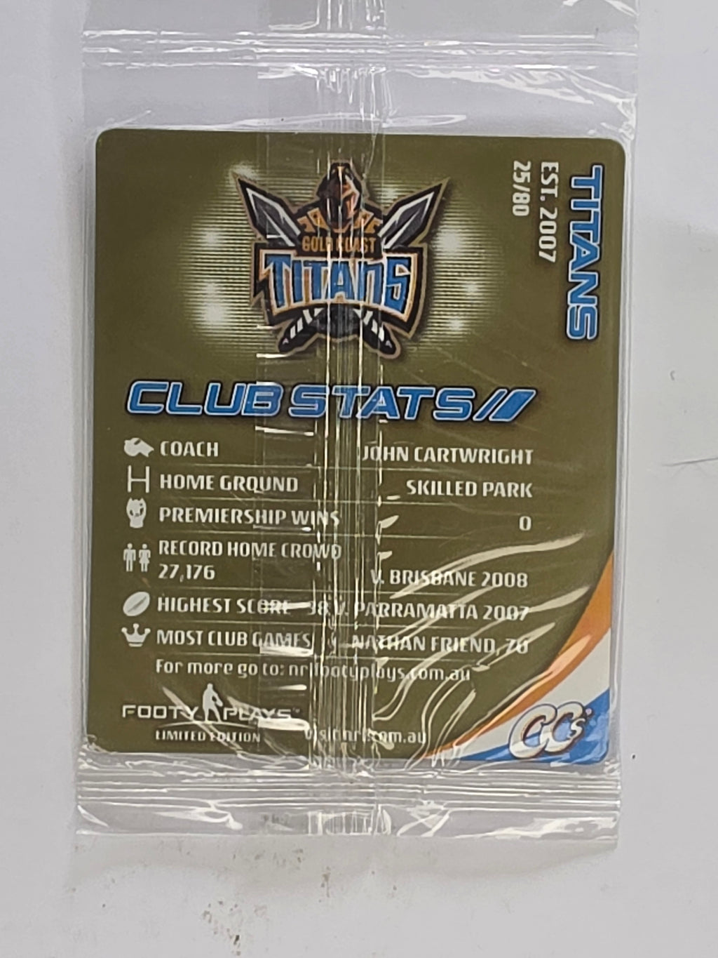 NRL 2010 Footy Plays | #025 Blade | Gold Coast Titans