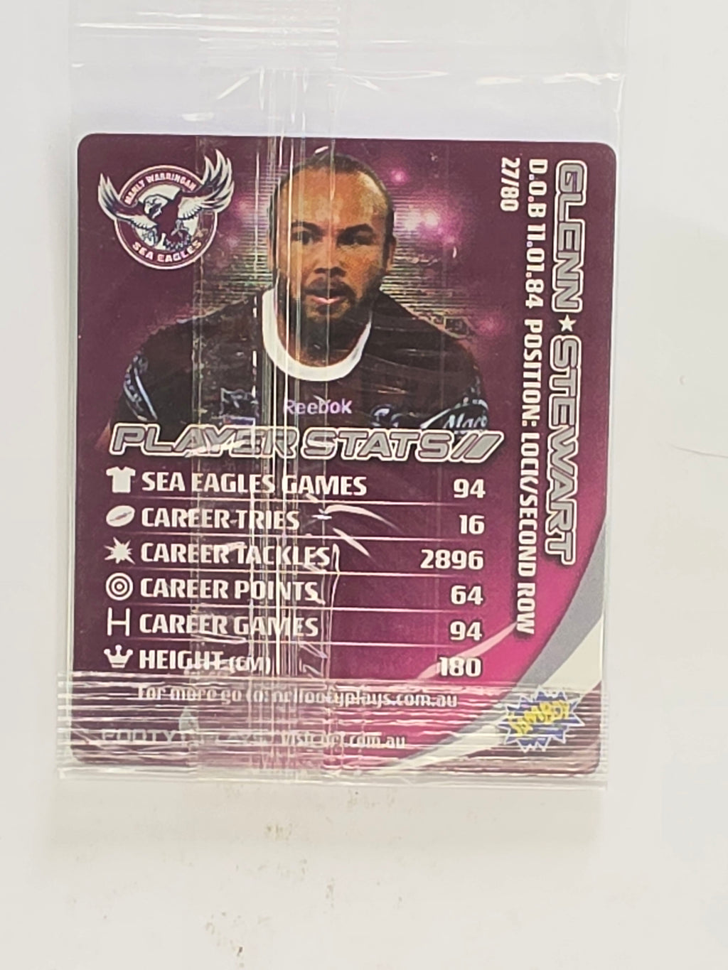 NRL 2010 Footy Plays | #027 Glenn Stewart | Manly Warringah Sea Eagles