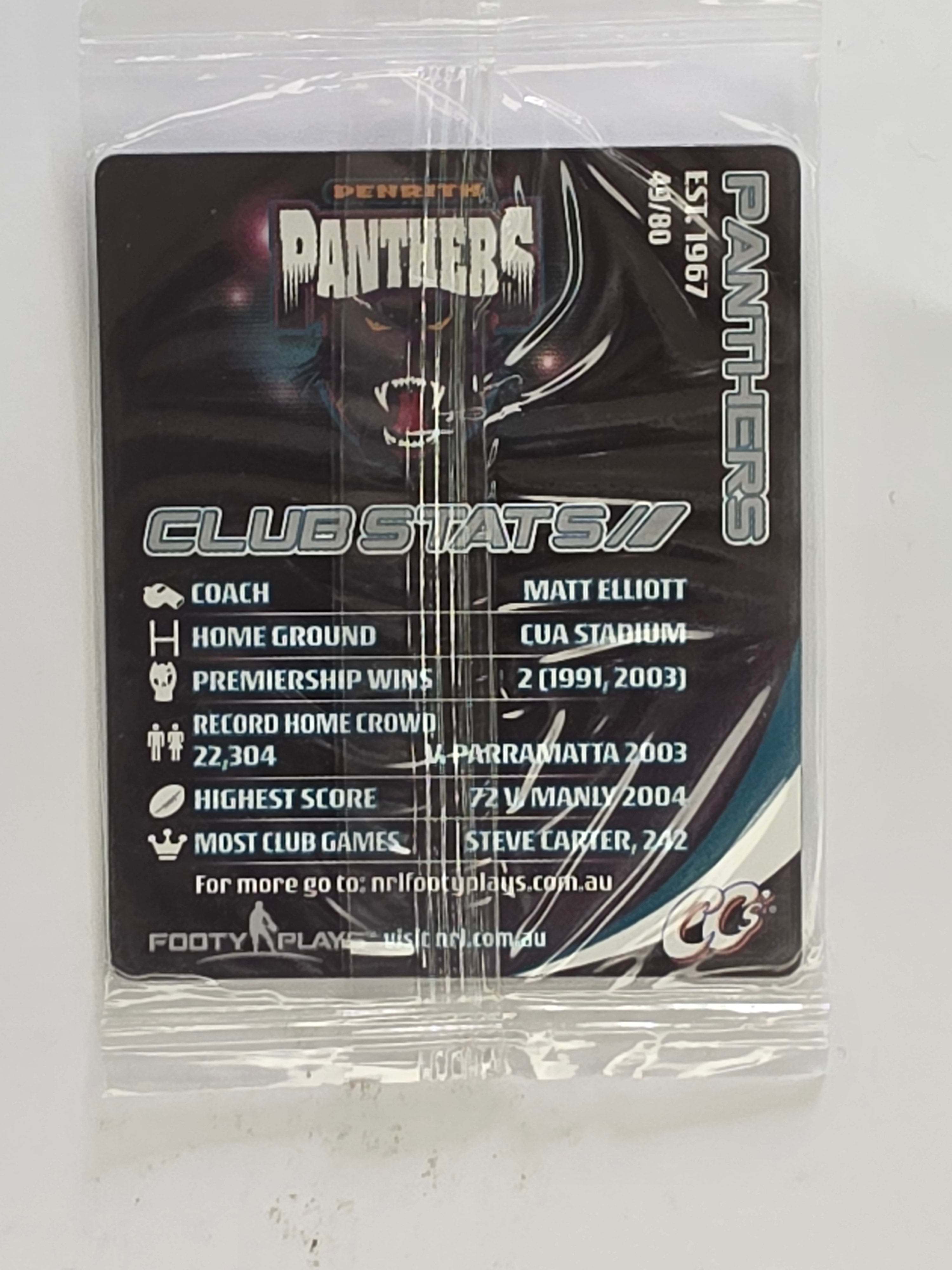 NRL 2010 Footy Plays | #049 Penrith Panthers Logo | Penrith Panthers
