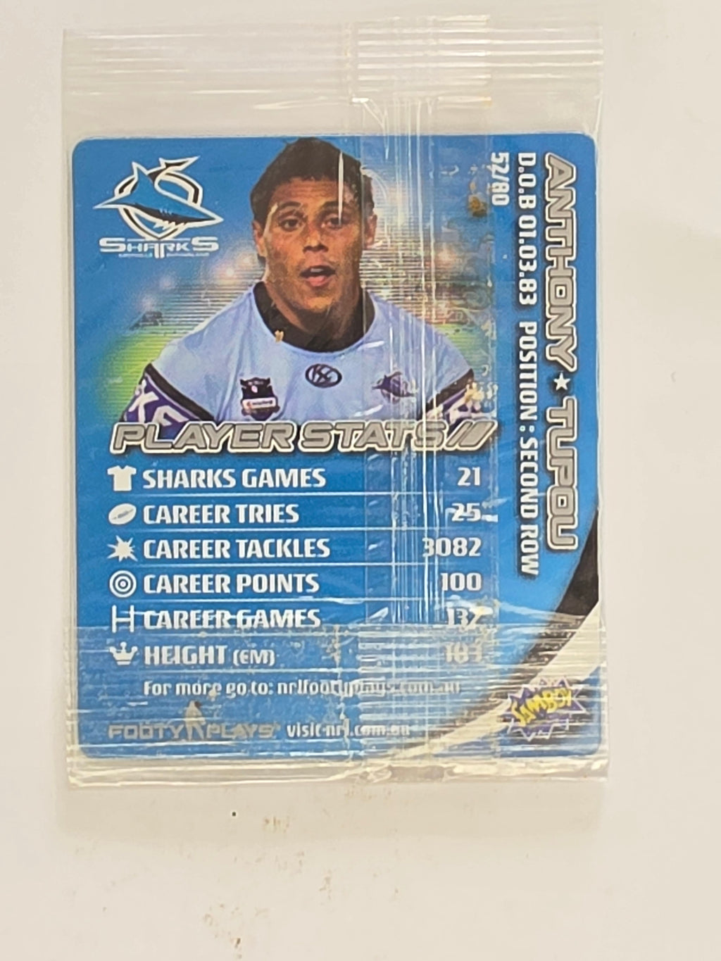 NRL 2010 Footy Plays | #052 Anthony Tupou | Cronulla Sutherland Sharks