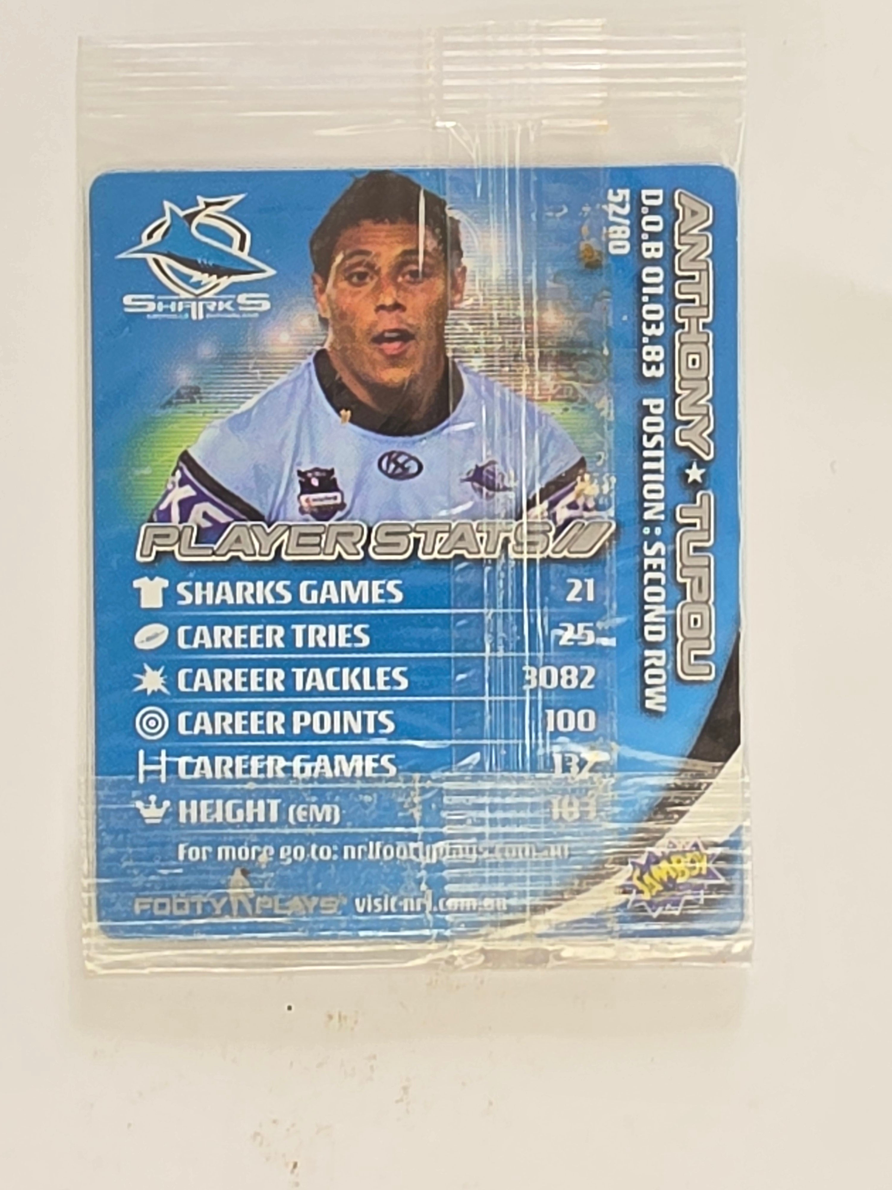NRL 2010 Footy Plays | #052 Anthony Tupou | Cronulla Sutherland Sharks