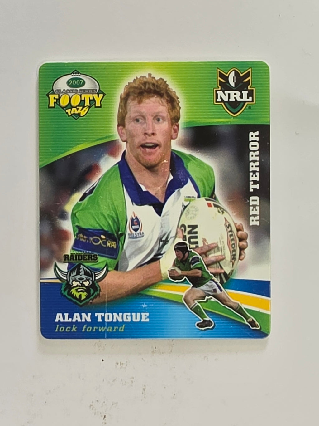 NRL 2007 Footy Tazos Classic Series | #005 Alan Tongue | Canberra Raiders