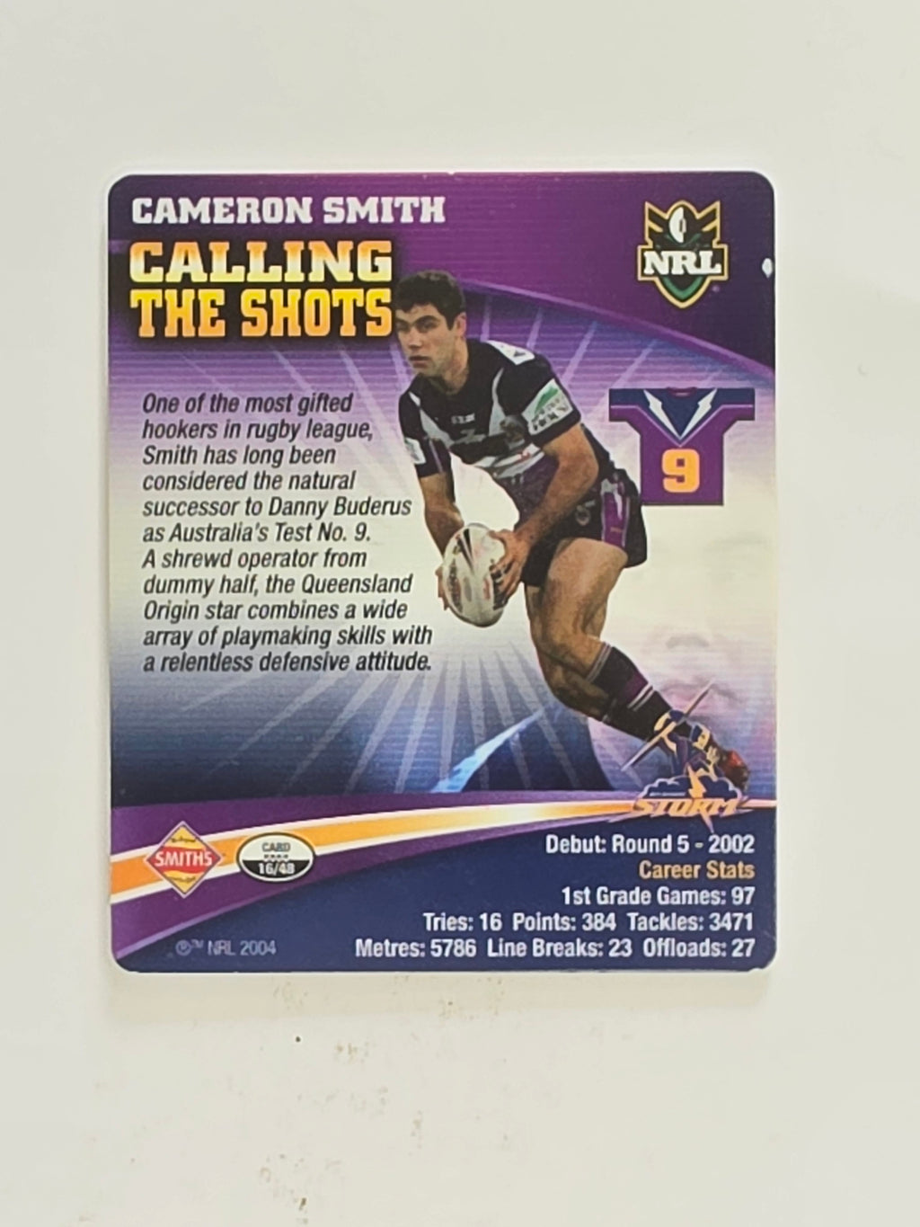 NRL 2007 Footy Tazos Classic Series | #016 Cameron Smith | Melbourne Storm
