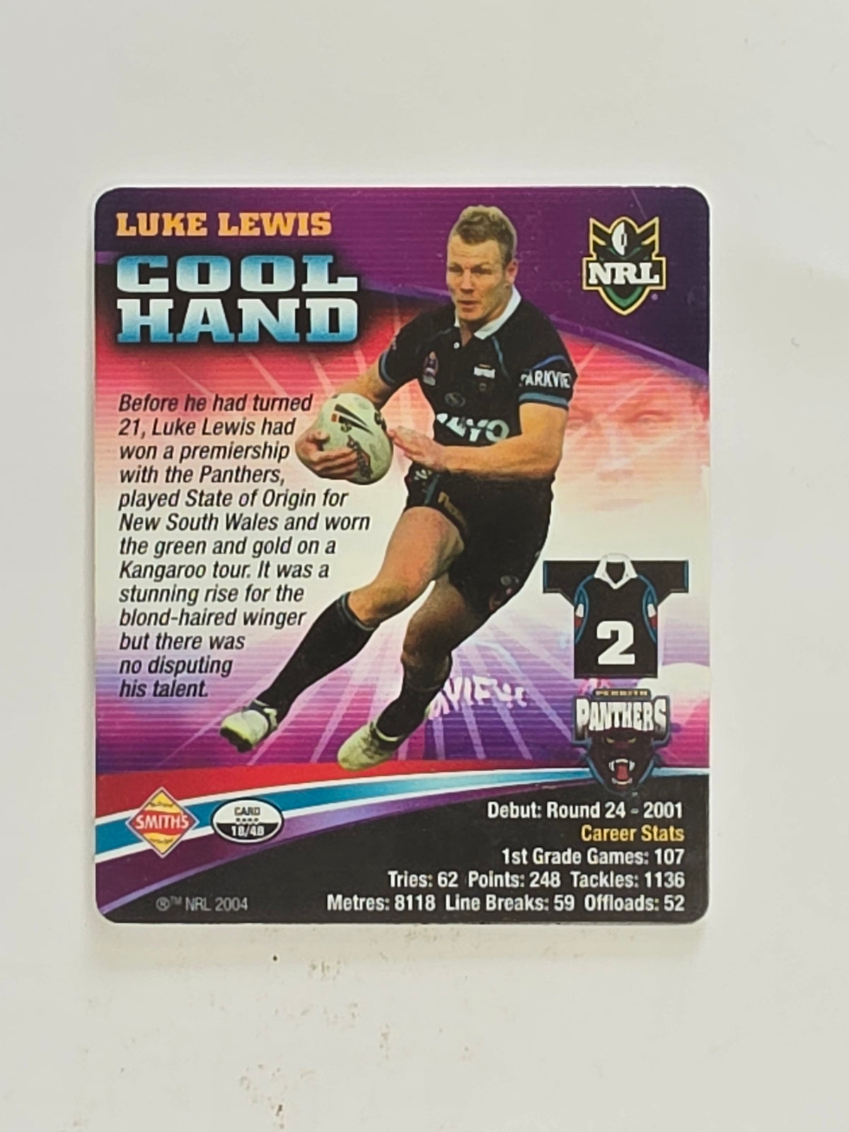NRL 2007 Footy Tazos Classic Series | #018 Luke Lewis | Penrith Panthers