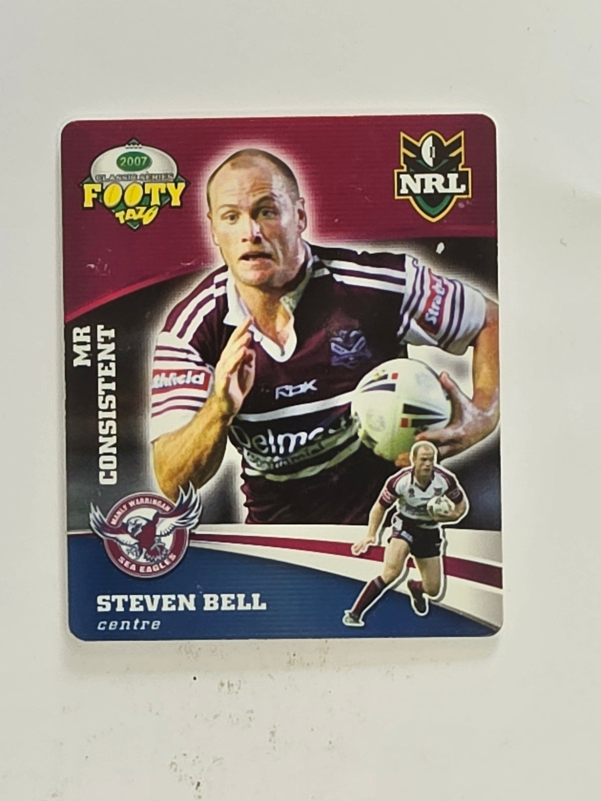 NRL 2007 Footy Tazos Classic Series | #023 Steven Bell | Manly Warringah Sea Eagles
