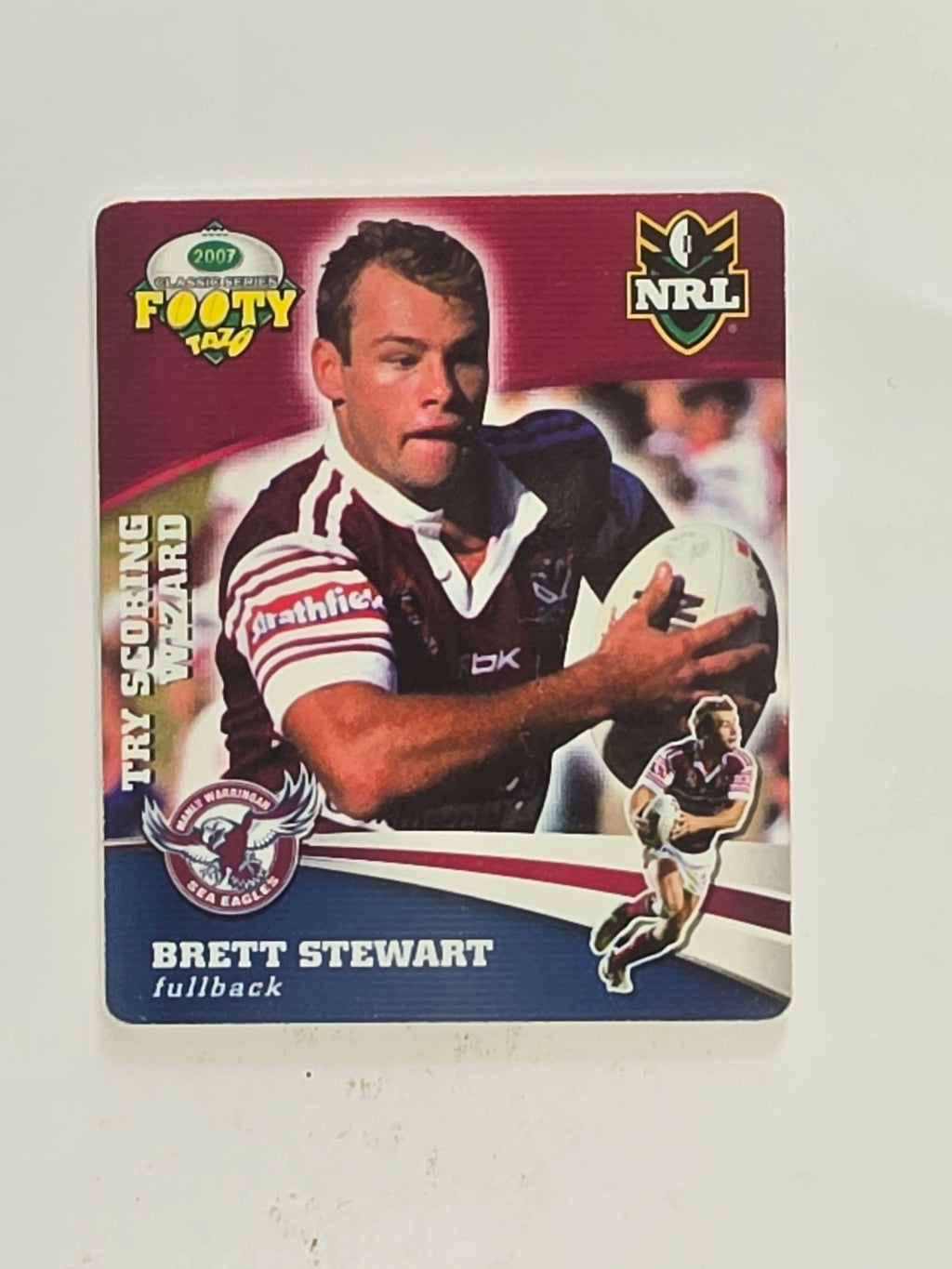 NRL 2007 Footy Tazos Classic Series | #024 Brett Stewart | Manly Warringah Sea Eagles