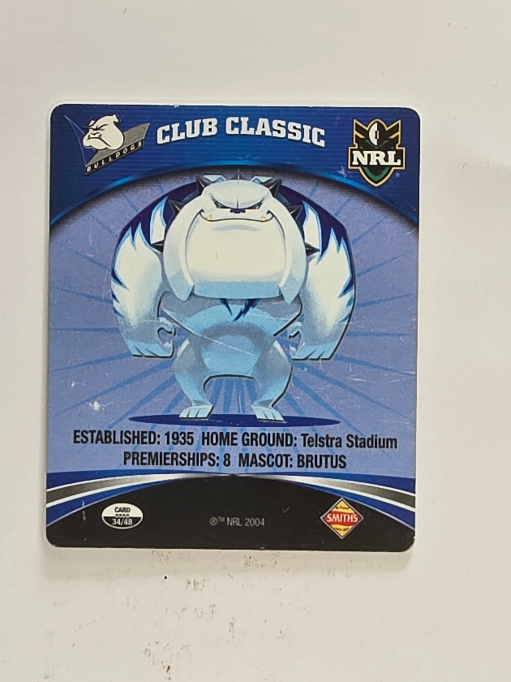NRL 2007 Footy Tazos Classic Series | #034 Canterbury-Bankstown Bulldogs Logo