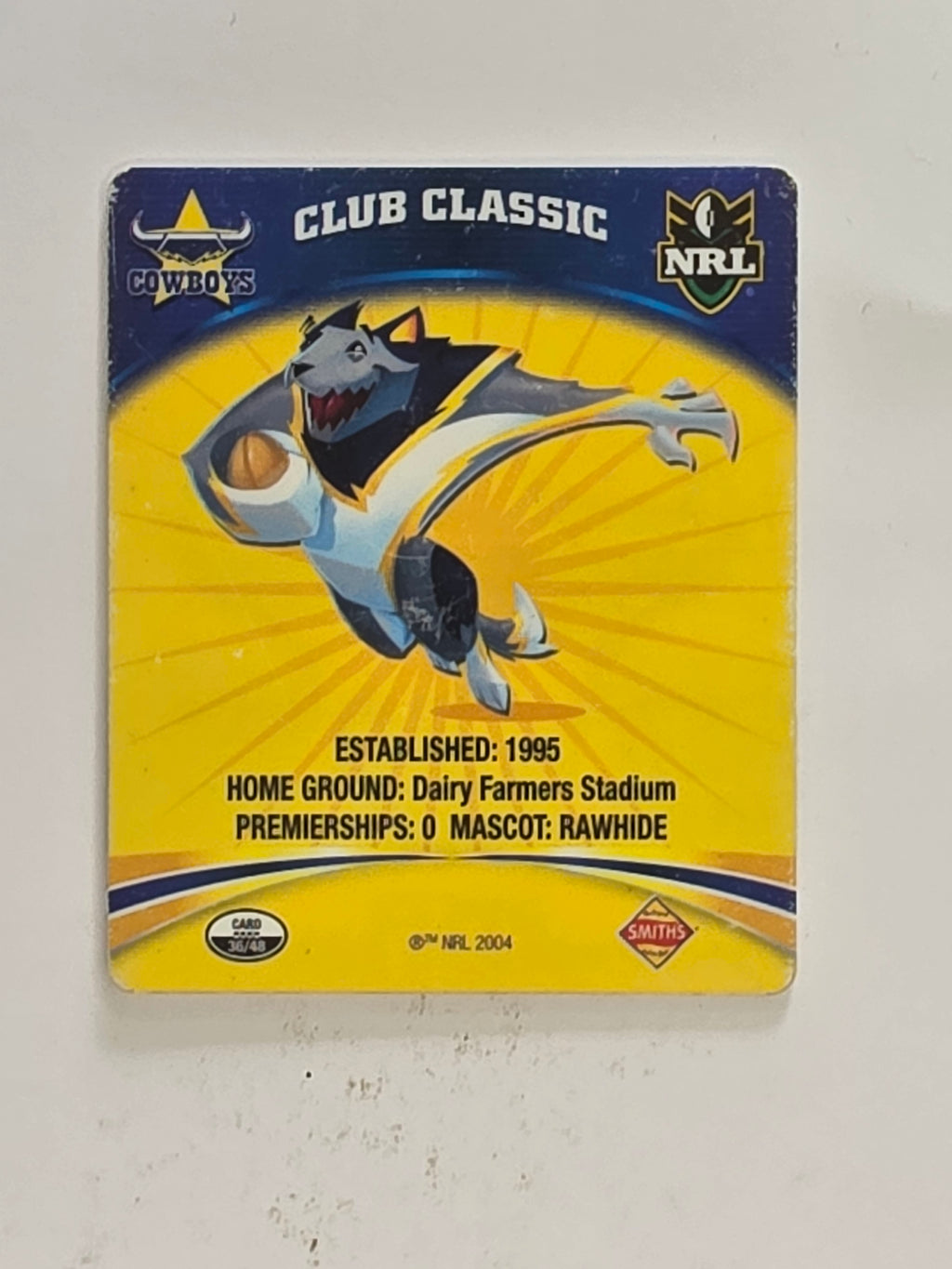 NRL 2007 Footy Tazos Classic Series | #036 North Queensland Cowboys Logo