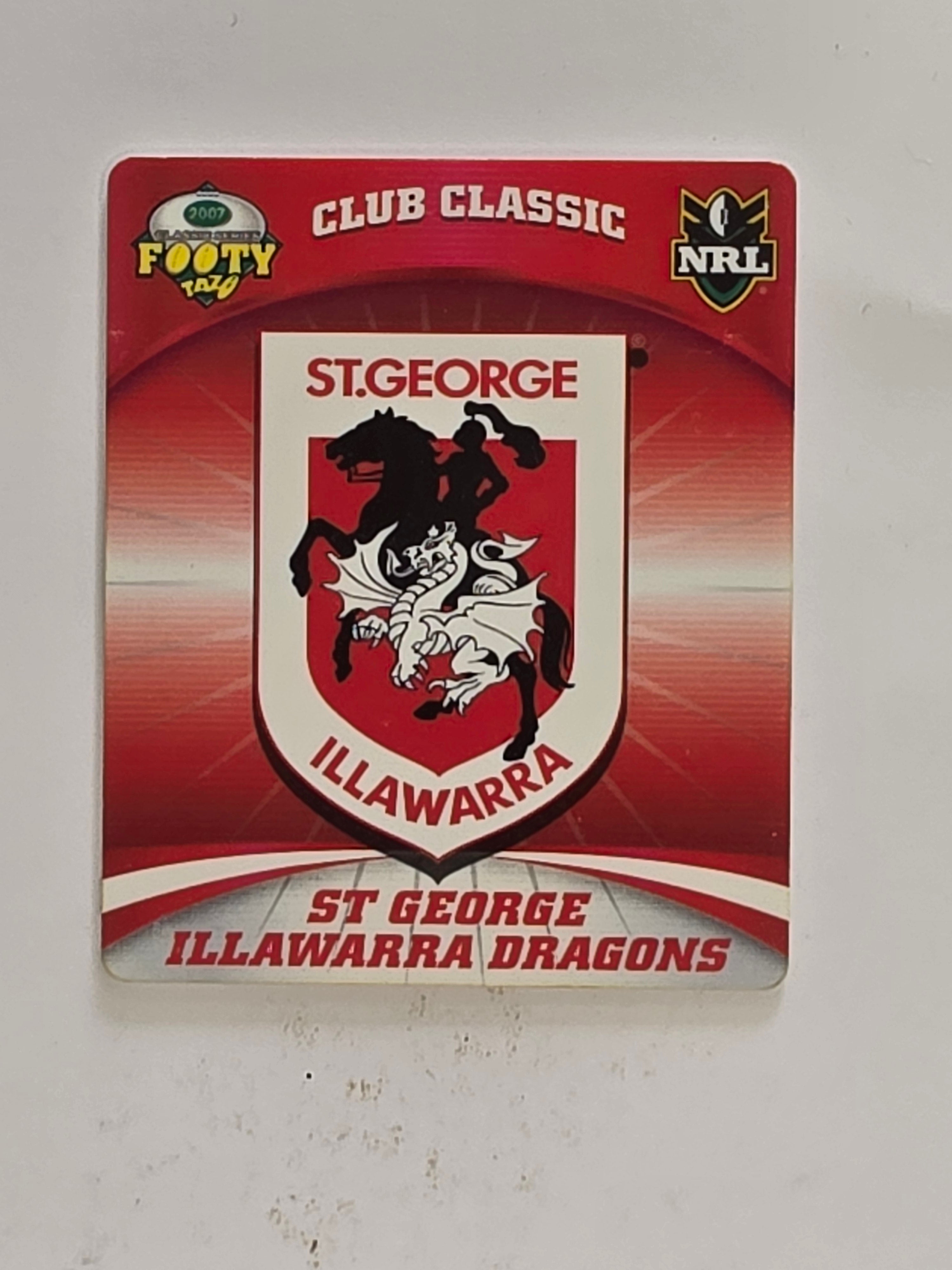 NRL 2007 Footy Tazos Classic Series | #037 St George Illawarra Dragons Logo