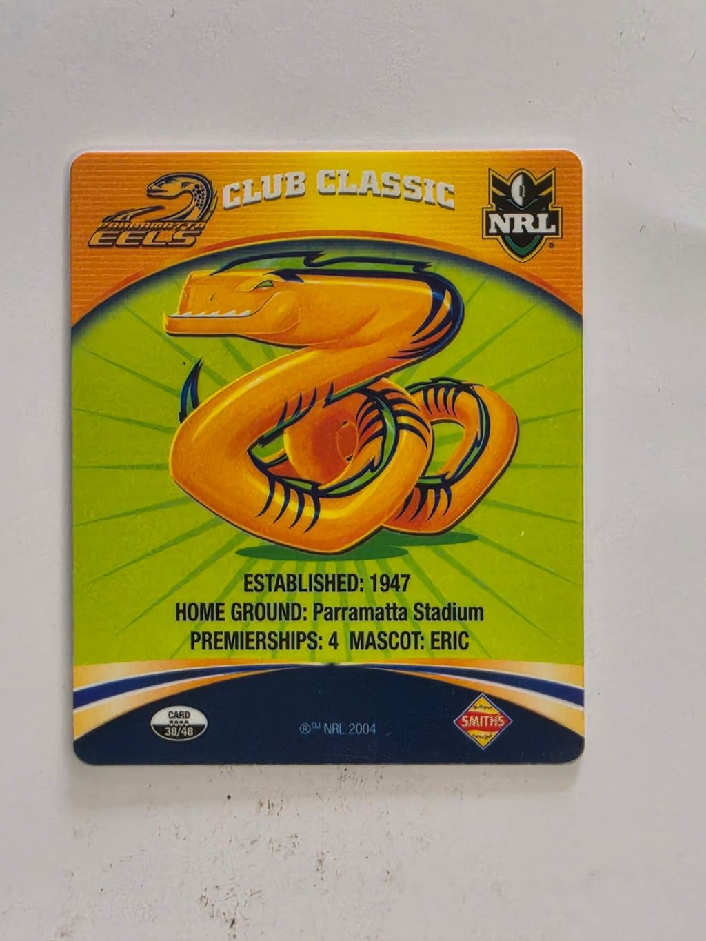NRL 2007 Footy Tazos Classic Series | #038 Parramatta Eels Logo