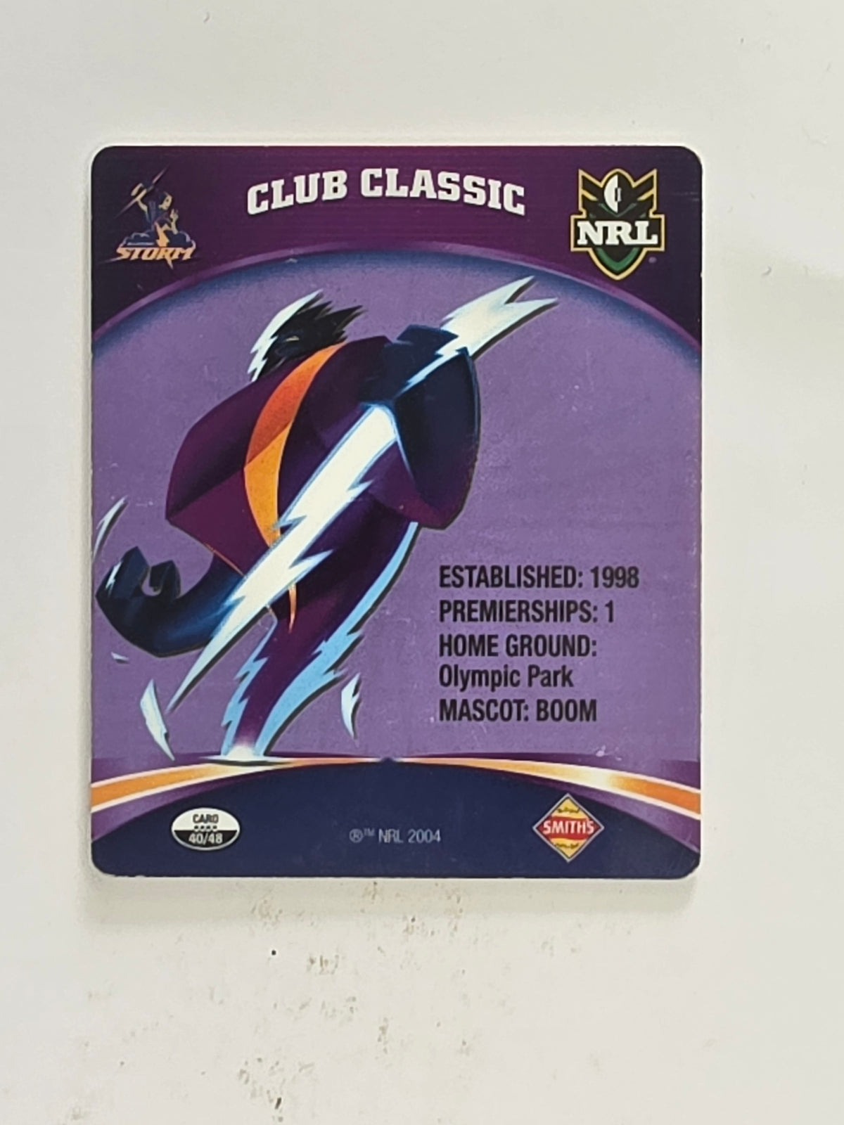 NRL 2007 Footy Tazos Classic Series | #040 Melbourne Storm Logo