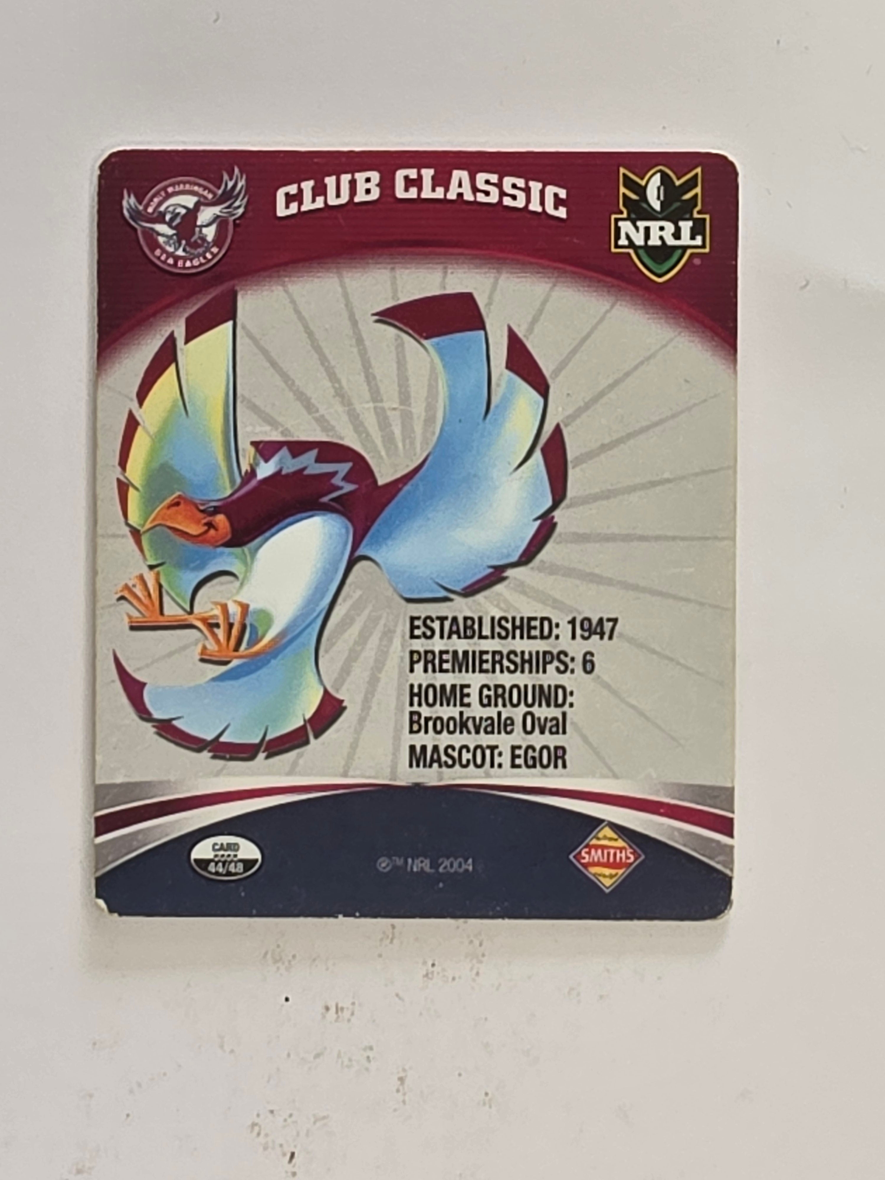 NRL 2007 Footy Tazos Classic Series | #044 Manly-Warringah Sea Eagles Logo