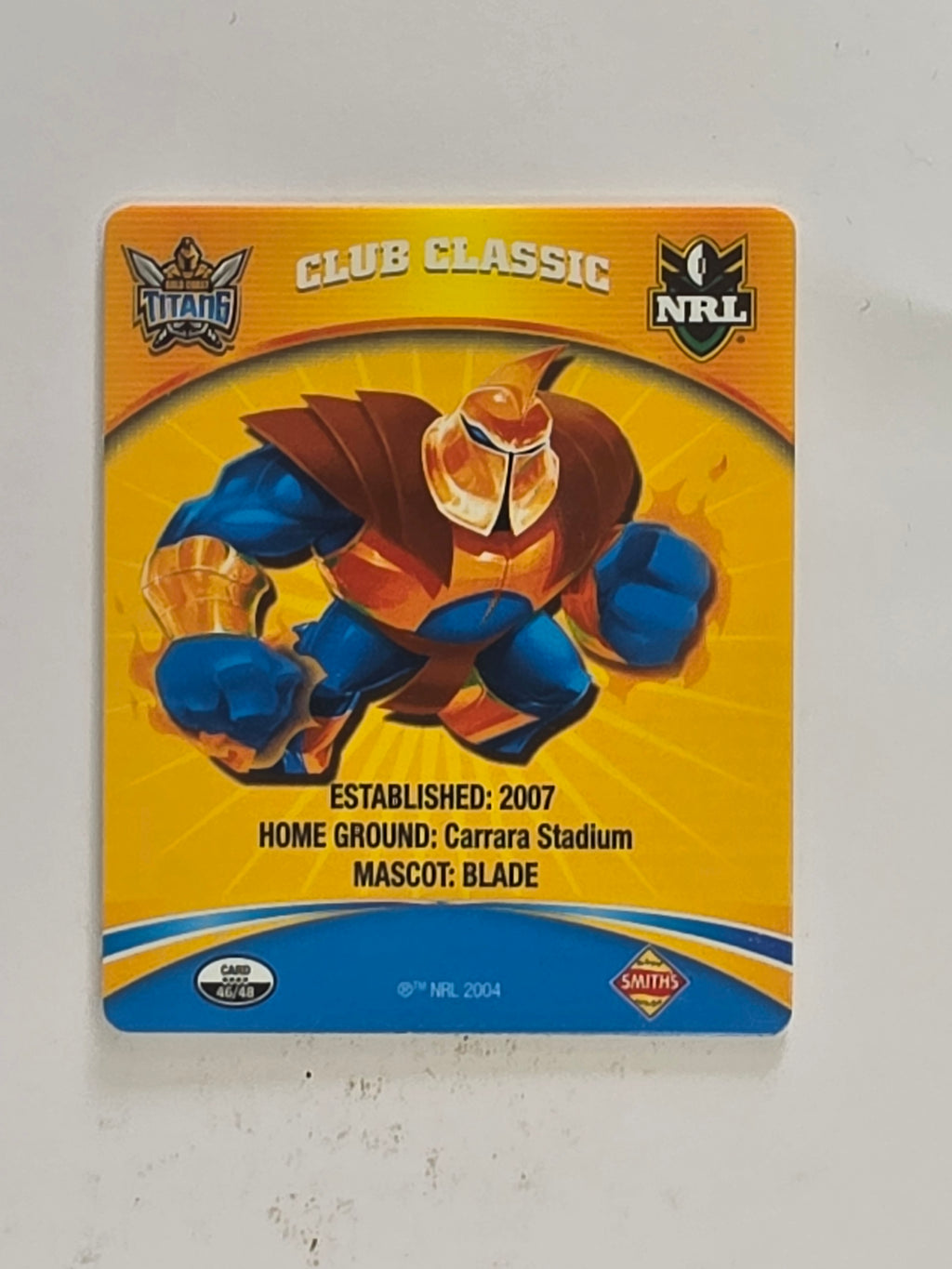 NRL 2007 Footy Tazos Classic Series | #046 Gold Coast Titans Logo