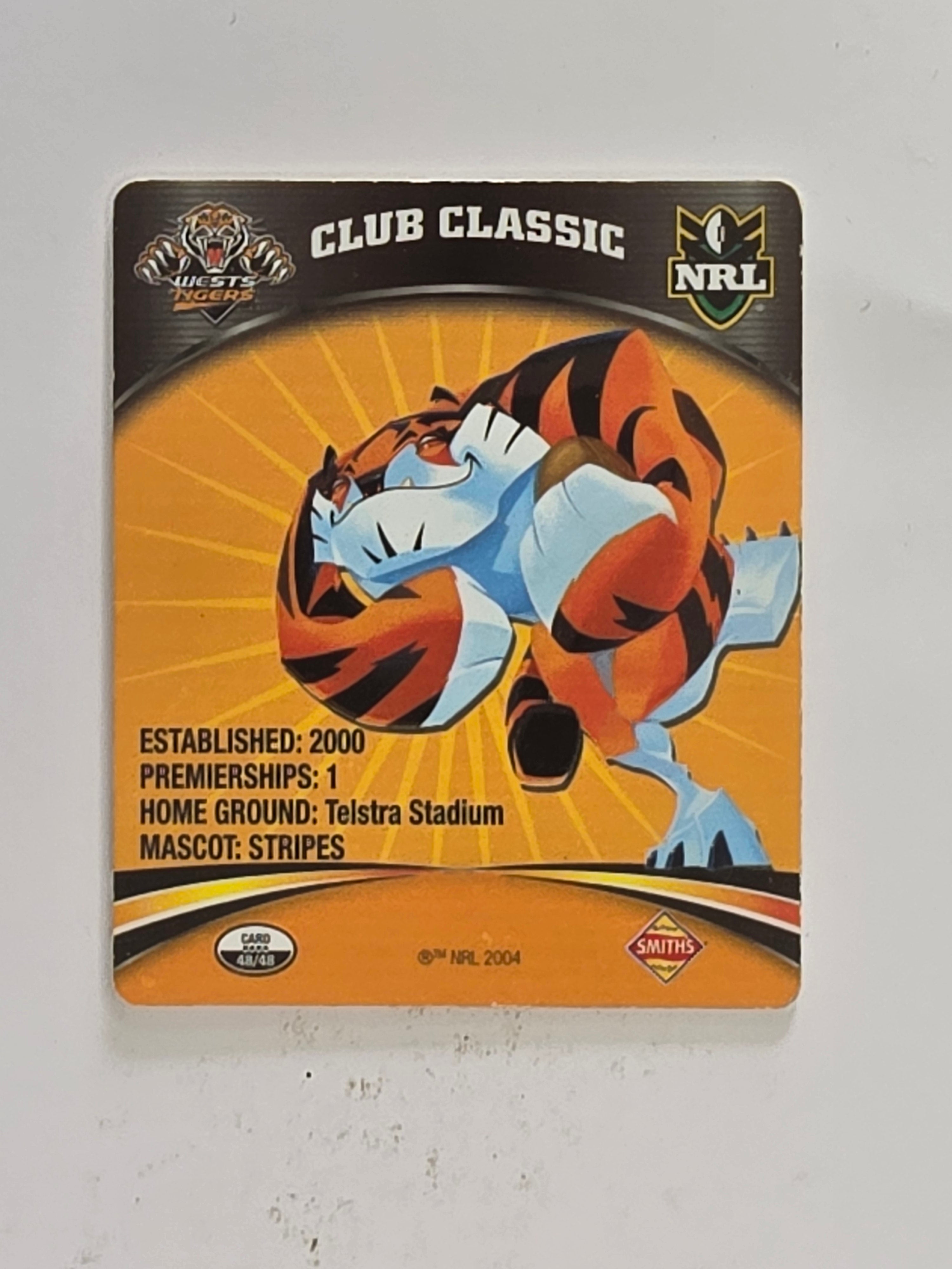 NRL 2007 Footy Tazos Classic Series | #048 Wests Tigers Logo