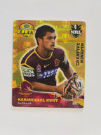 NRL 2007 Footy Tazos Gold Series | #002 Karmichael Hunt | Brisbane Broncos
