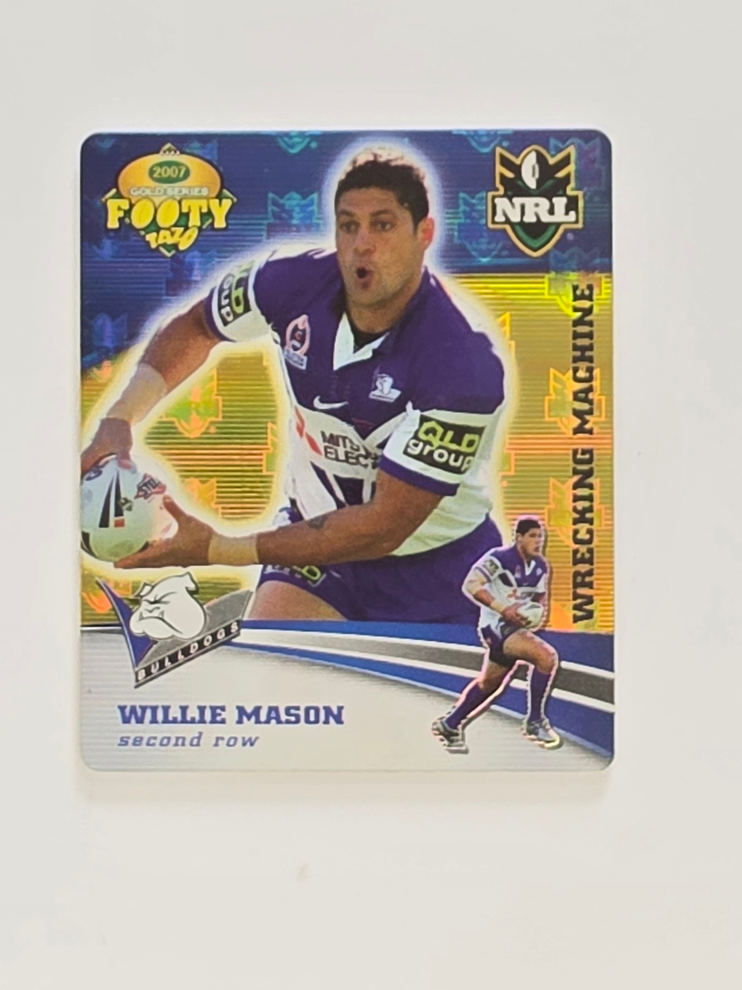 NRL 2007 Footy Tazos Gold Series | #005 Willie Mason | Canterbury Bankstown Bulldogs