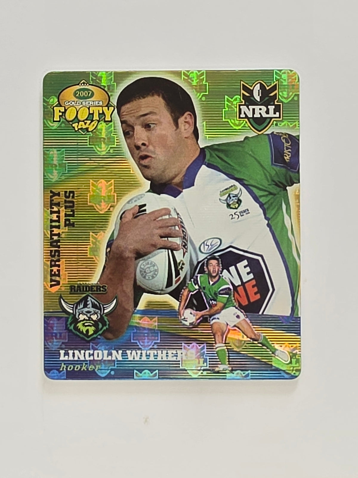 NRL 2007 Footy Tazos Gold Series | #009 Lincoln Withers | Canberra Raiders
