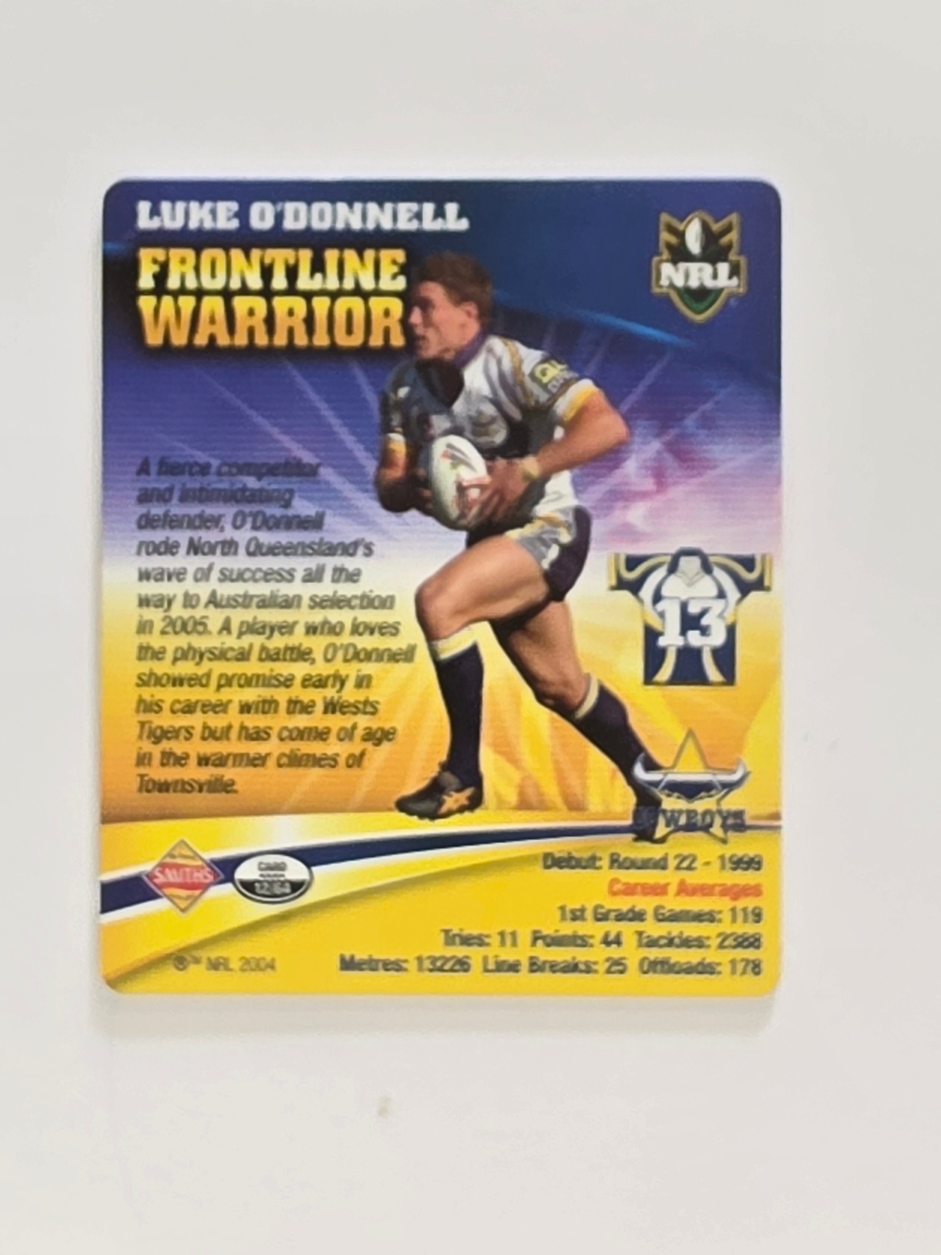 NRL 2007 Footy Tazos Gold Series | #012 Luke O'Donnell | North Queensland Cowboys