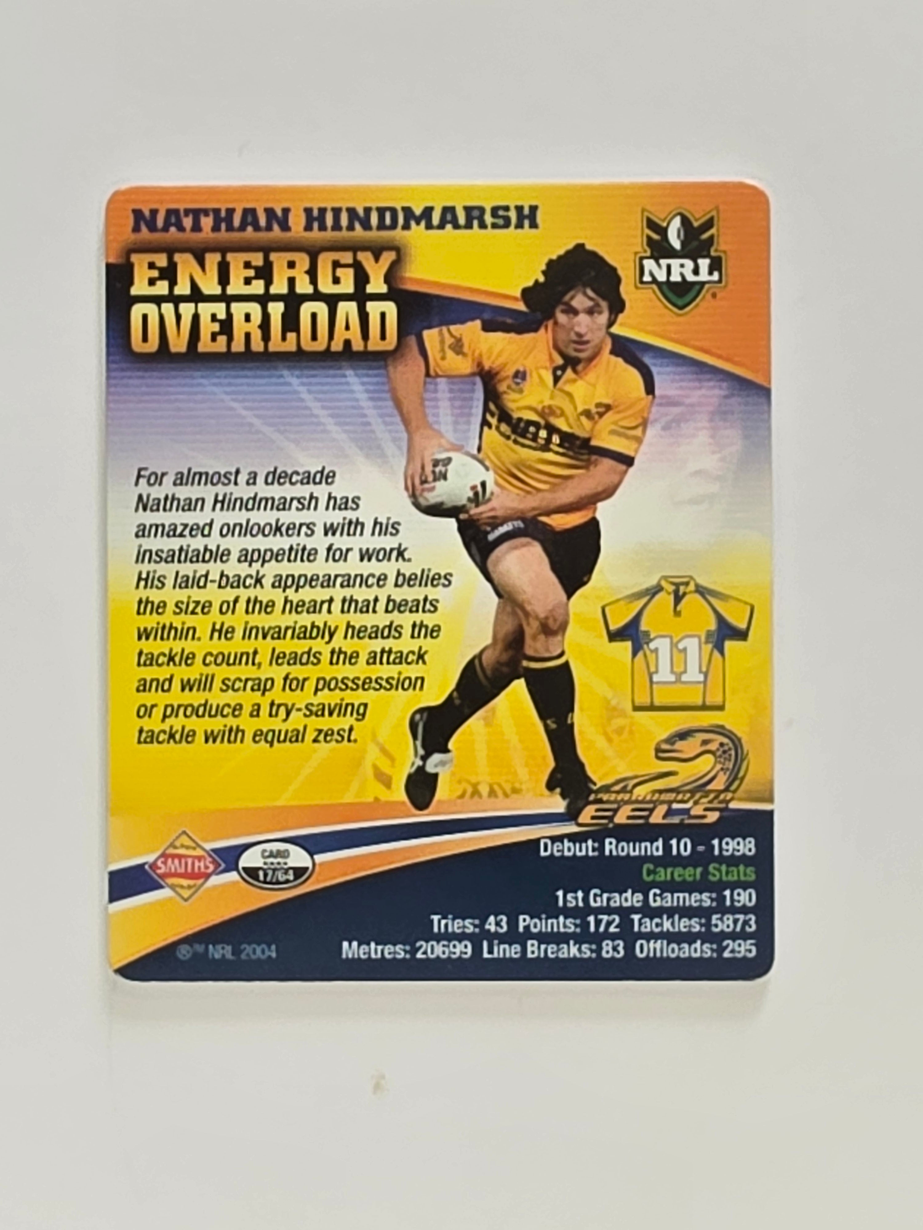NRL 2007 Footy Tazos Gold Series | #017 Nathan Hindmarsh | Parramatta Eels