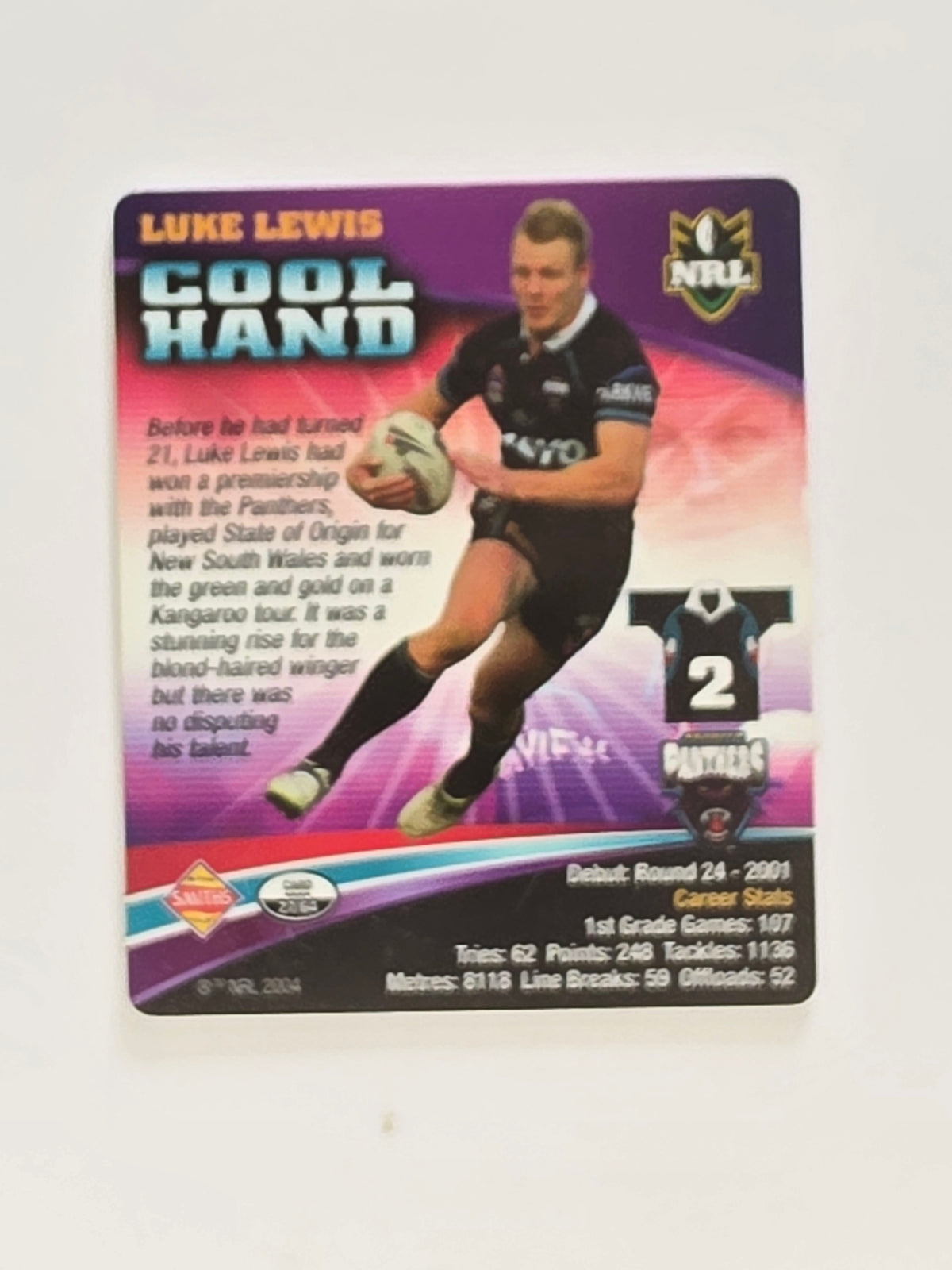 NRL 2007 Footy Tazos Gold Series | #027 Luke Lewis | Penrith Panthers