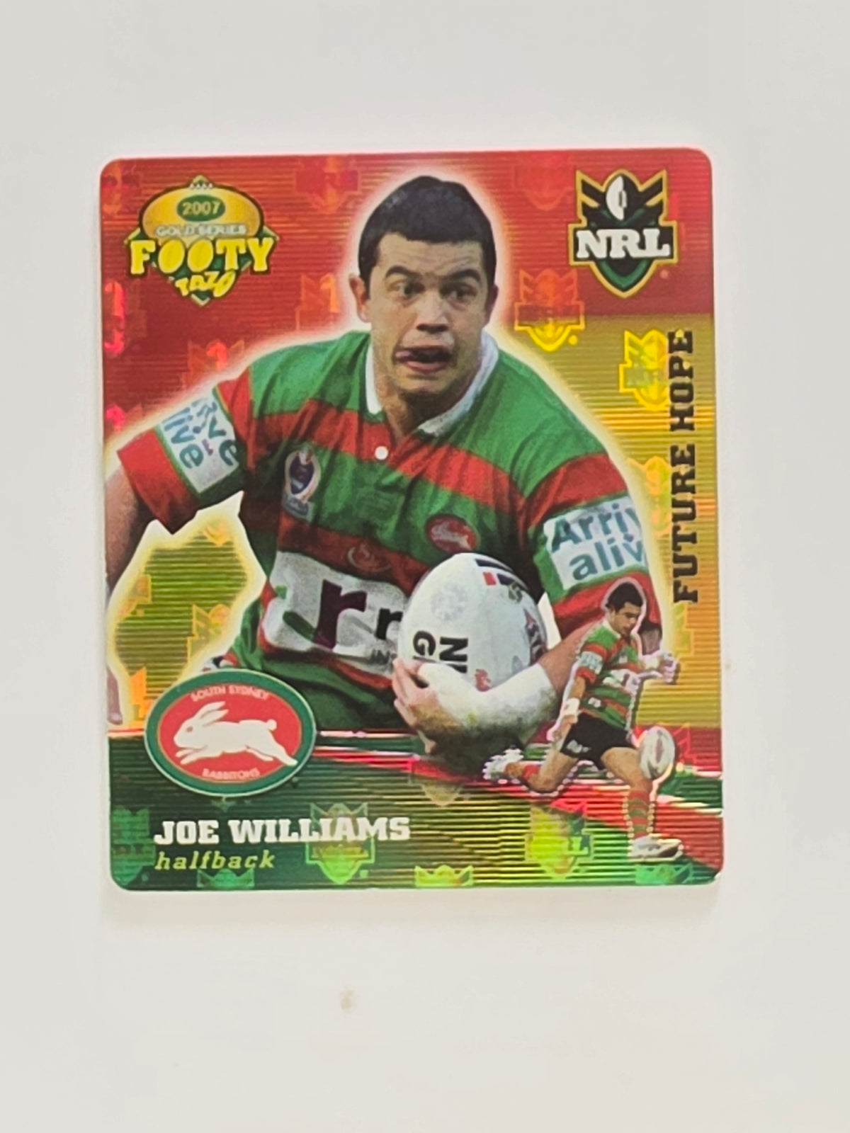 NRL 2007 Footy Tazos Gold Series | #030 Joe Williams | South Sydney Rabbitohs