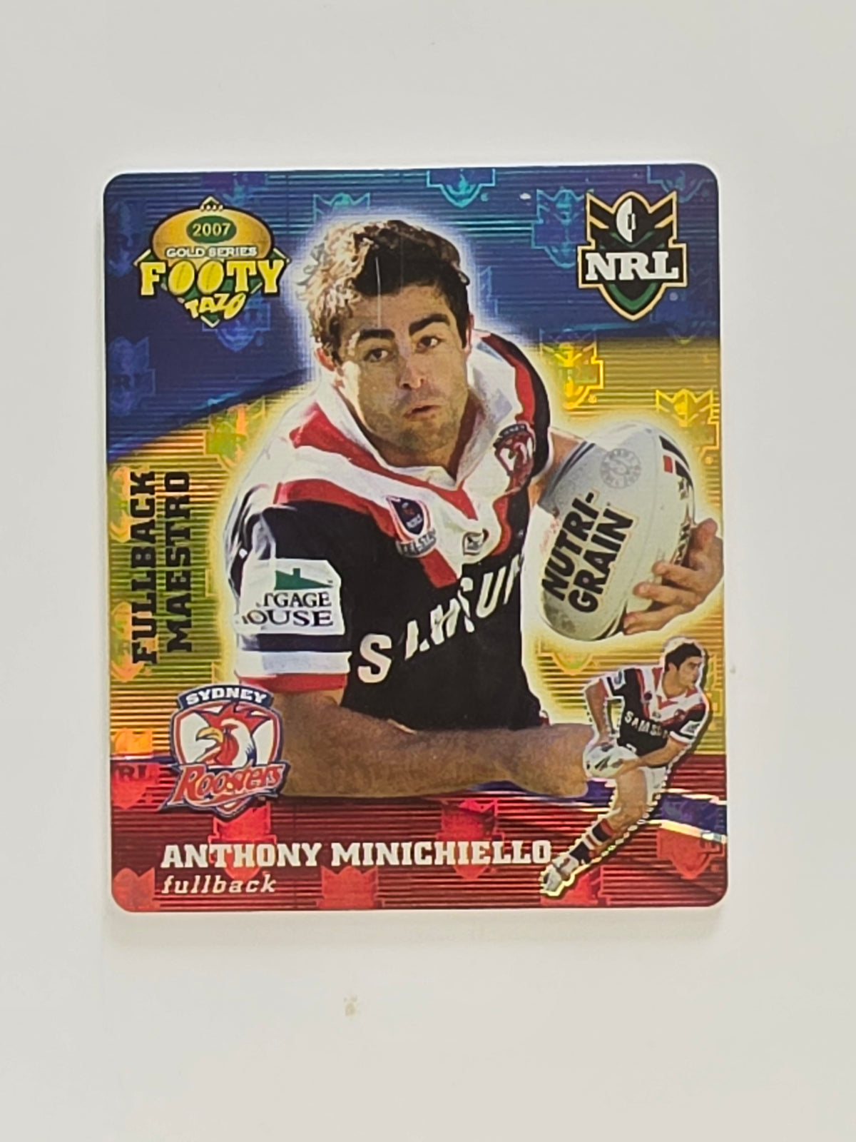 NRL 2007 Footy Tazos Gold Series | #031 Anthony Minichiello | Sydney Roosters