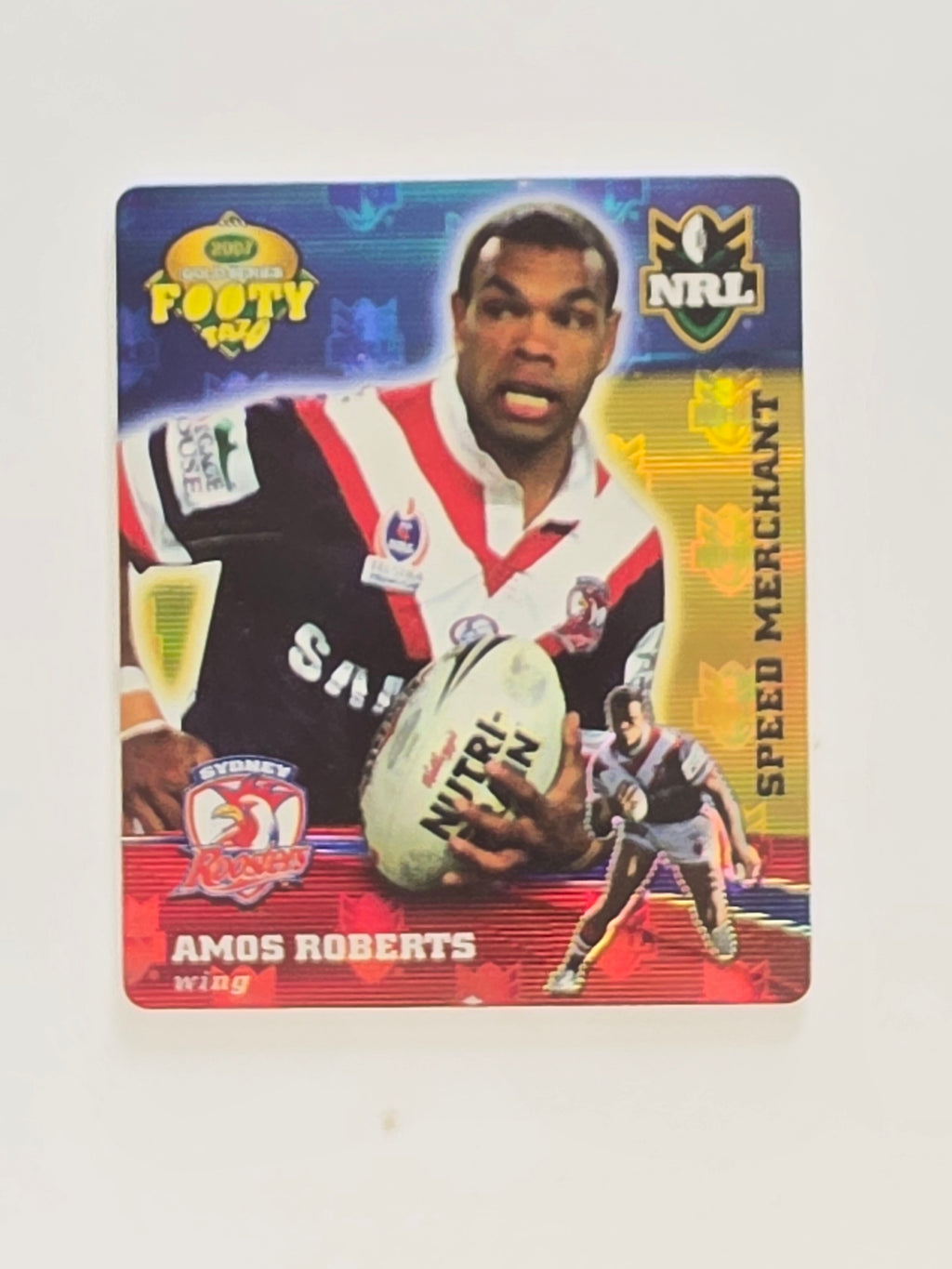 NRL 2007 Footy Tazos Gold Series | #032 Amos Roberts | Sydney Roosters