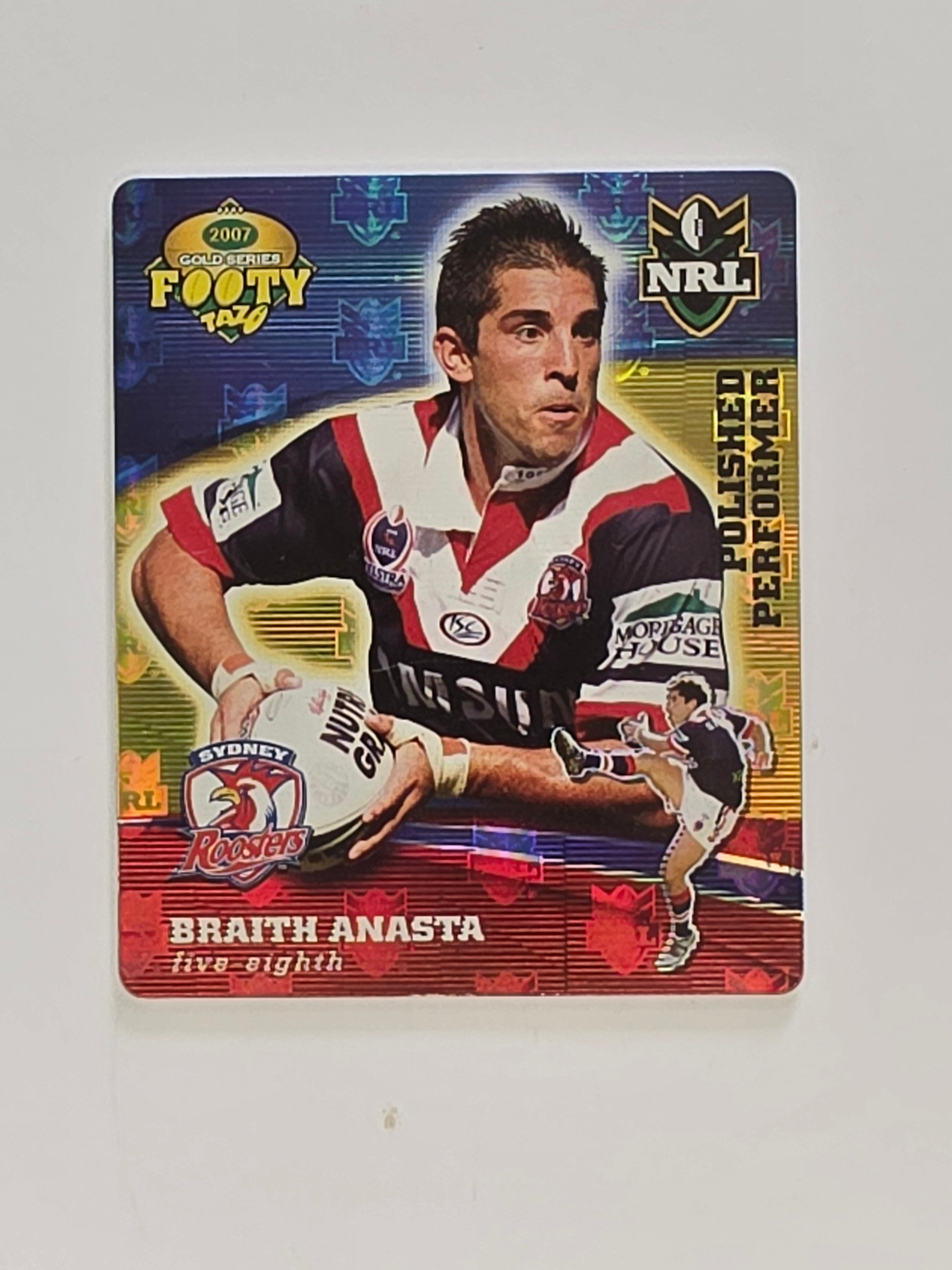 NRL 2007 Footy Tazos Gold Series | #033 Braith Anasta | Sydney Roosters