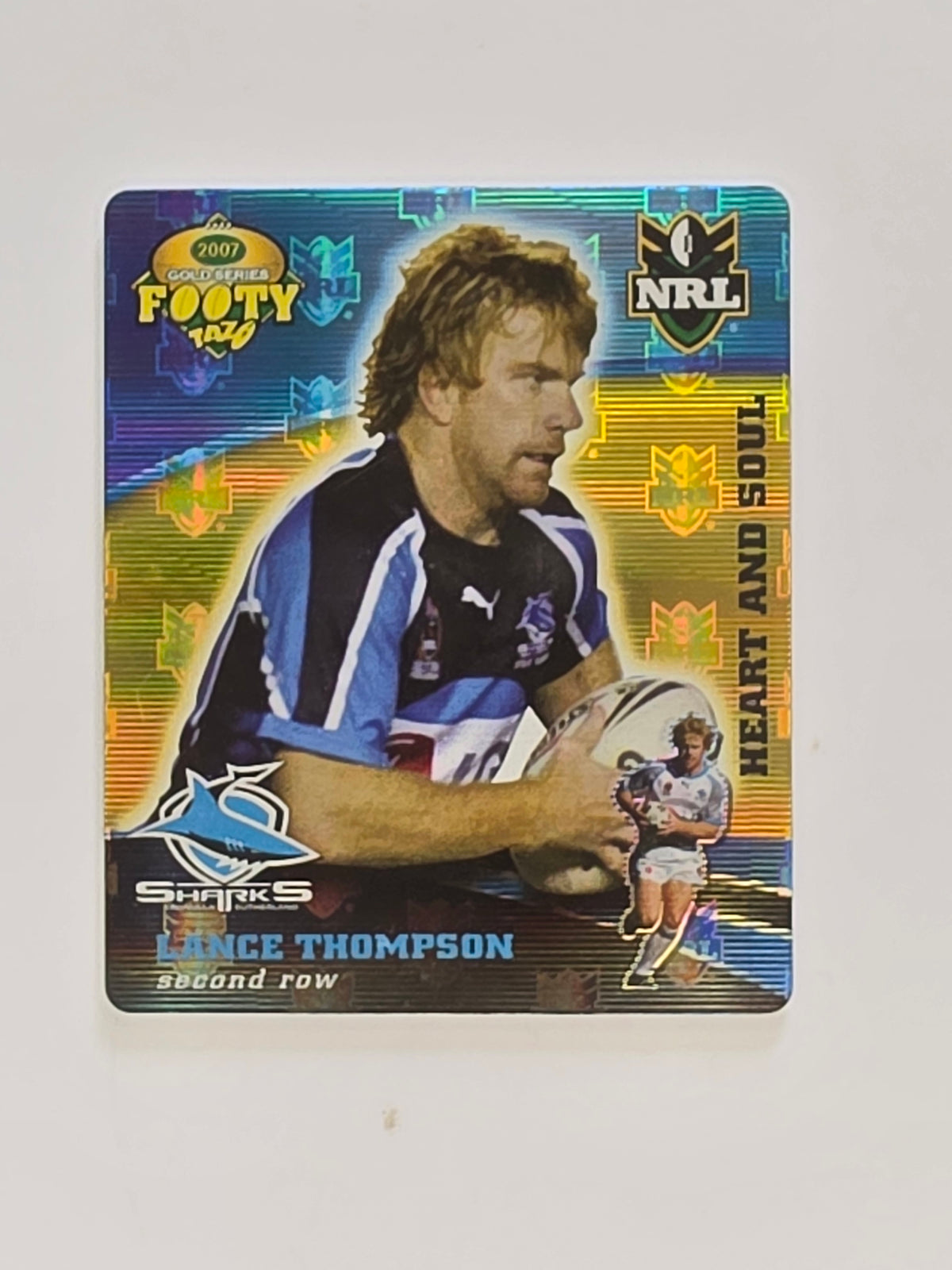 NRL 2007 Footy Tazos Gold Series | #039 Lance Thompson | Cronulla Sutherland Sharks