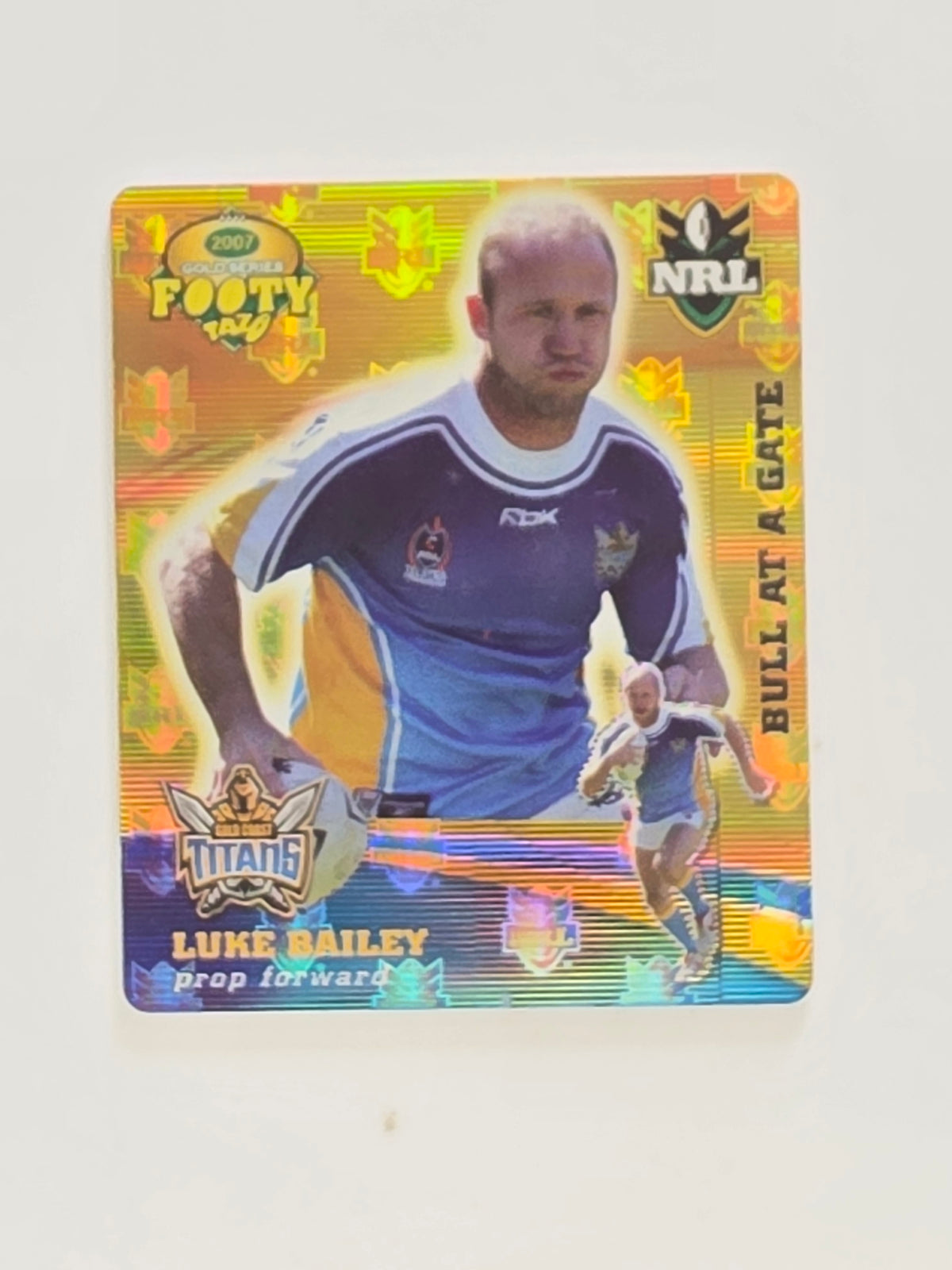 NRL 2007 Footy Tazos Gold Series | #041 Luke Bailey | Gold Coast Titans