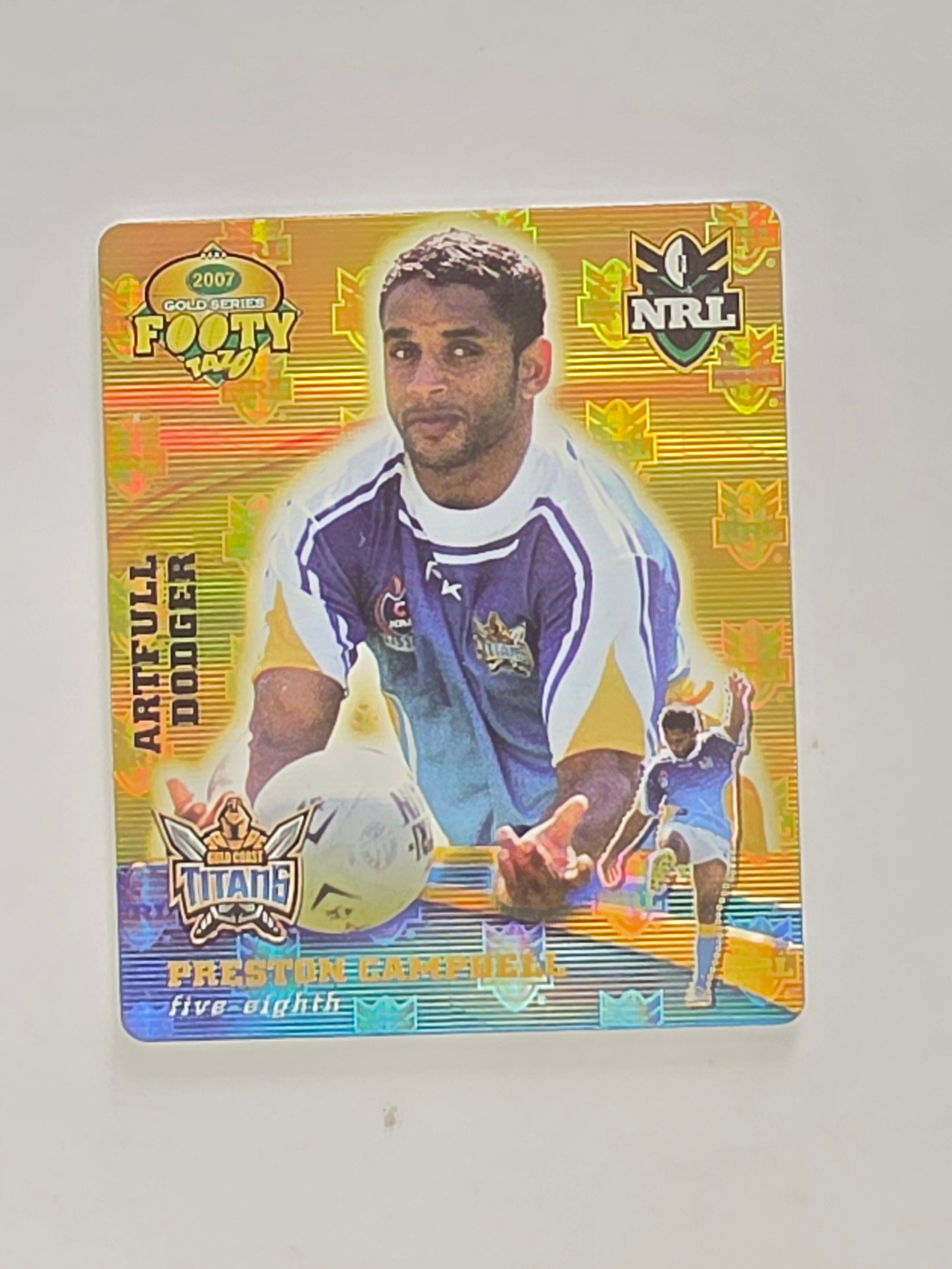 NRL 2007 Footy Tazos Gold Series | #042 Preston Campbell | Gold Coast Titans