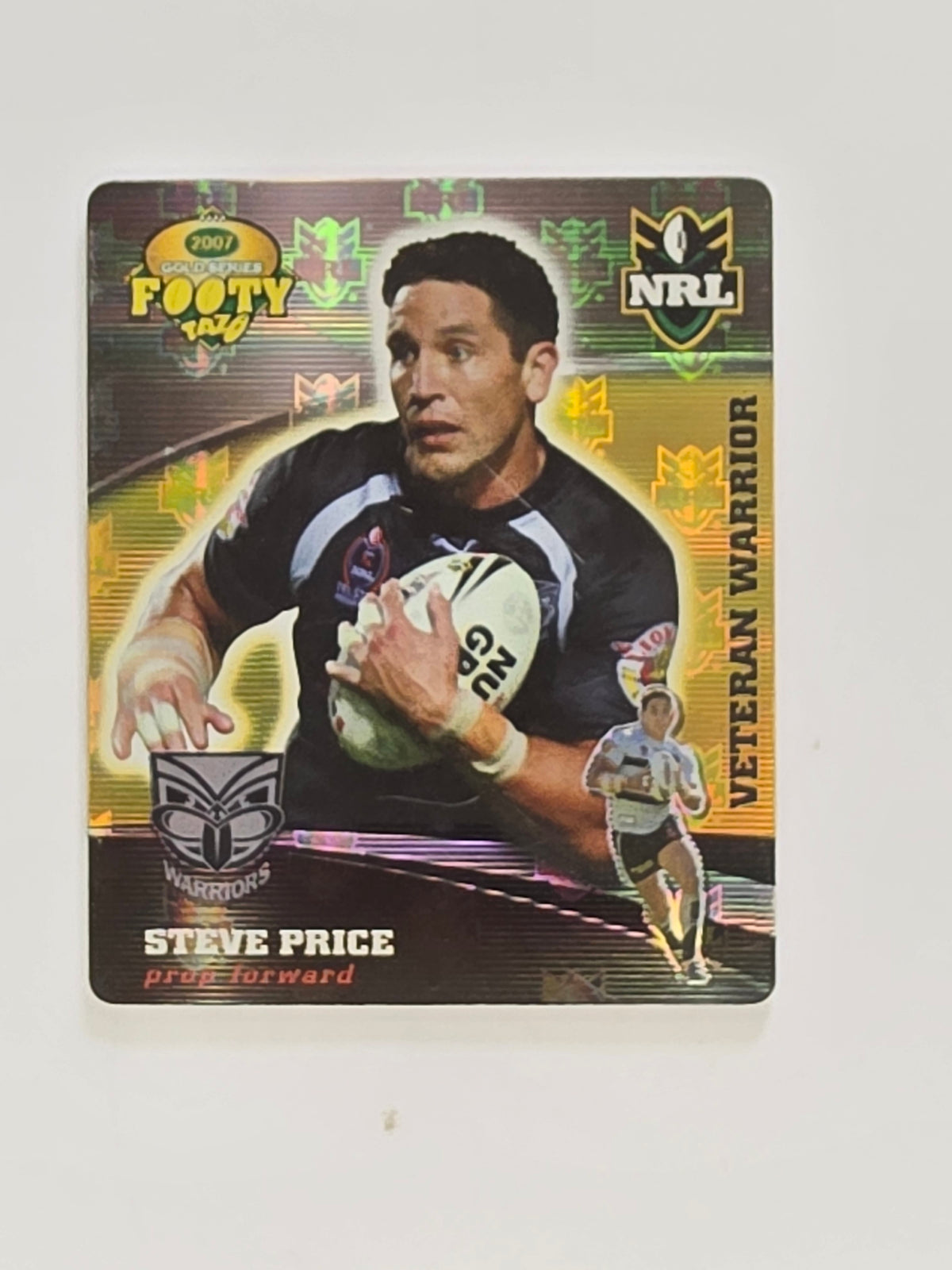 NRL 2007 Footy Tazos Gold Series | #045 Steve Price | New Zealand Warriors