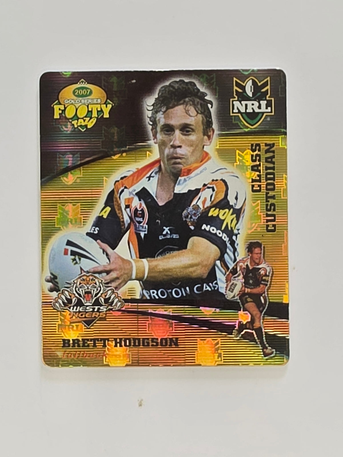 NRL 2007 Footy Tazos Gold Series | #047 Brett Hodgson | Wests Tigers
