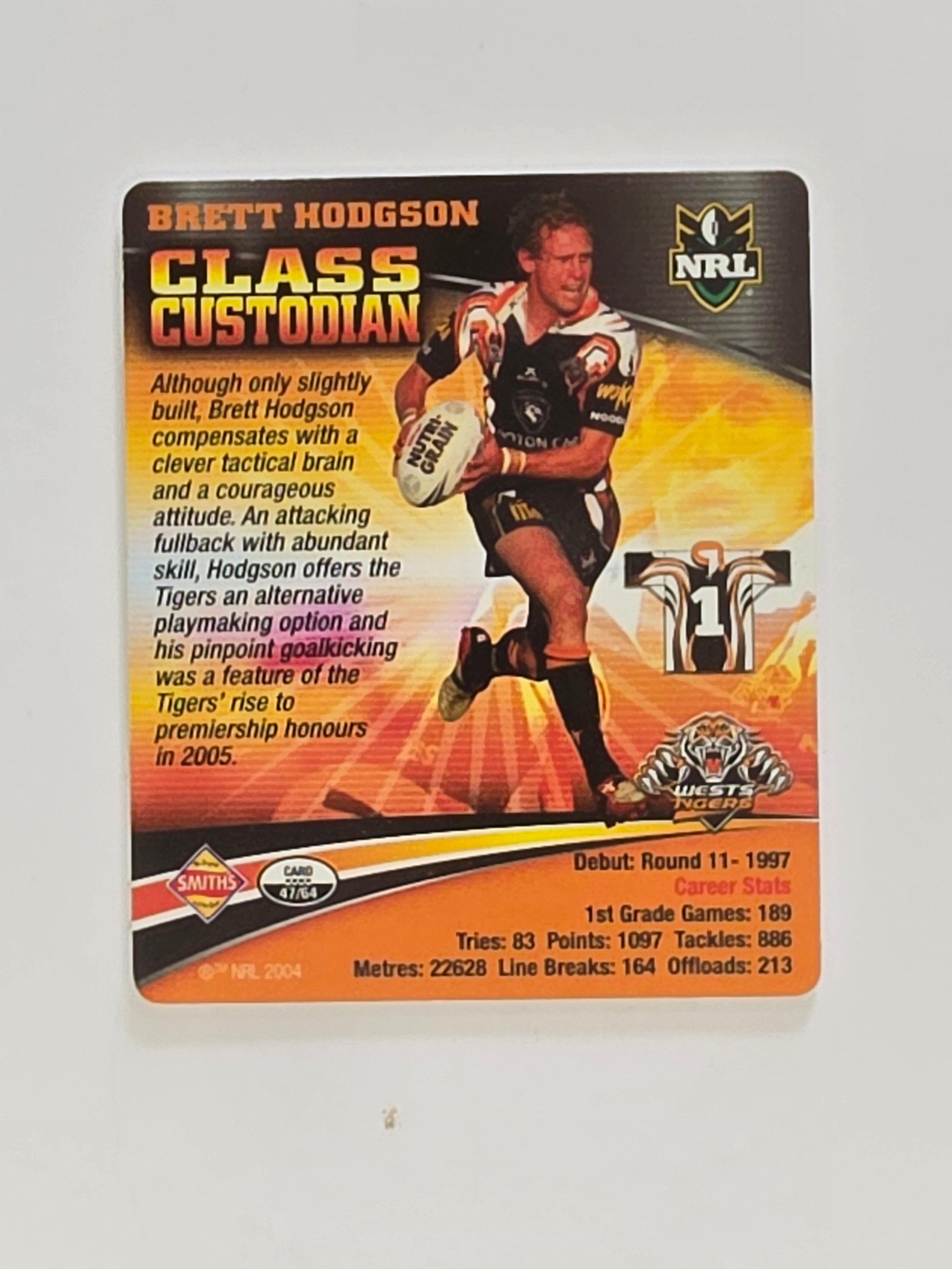 NRL 2007 Footy Tazos Gold Series | #047 Brett Hodgson | Wests Tigers