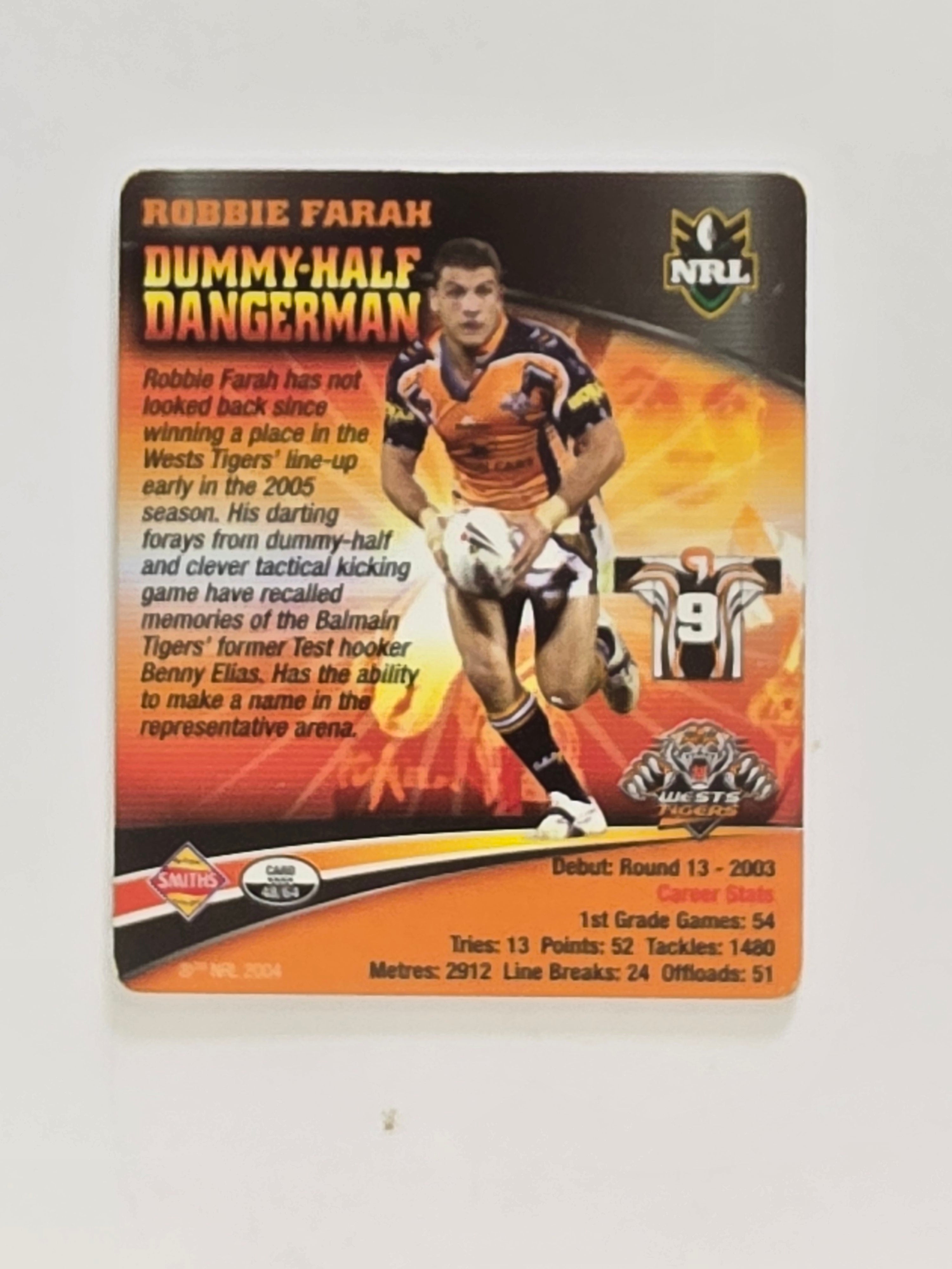 NRL 2007 Footy Tazos Gold Series | #048 Robbie Farah | Wests Tigers