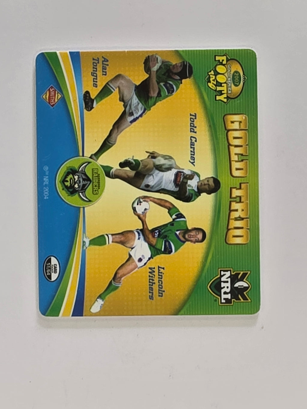 NRL 2007 Footy Tazos Gold Series | #051 Canberra Raiders Trio
